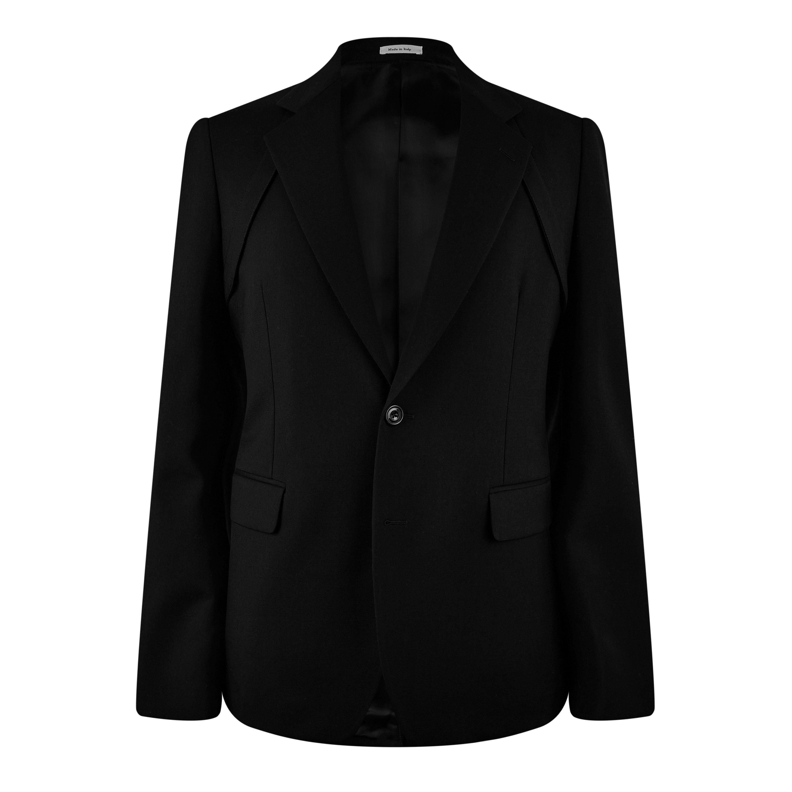 Black - Alexander McQueen - Men's Harness Wool Long Sleeve Slim Fit Blazer - 5