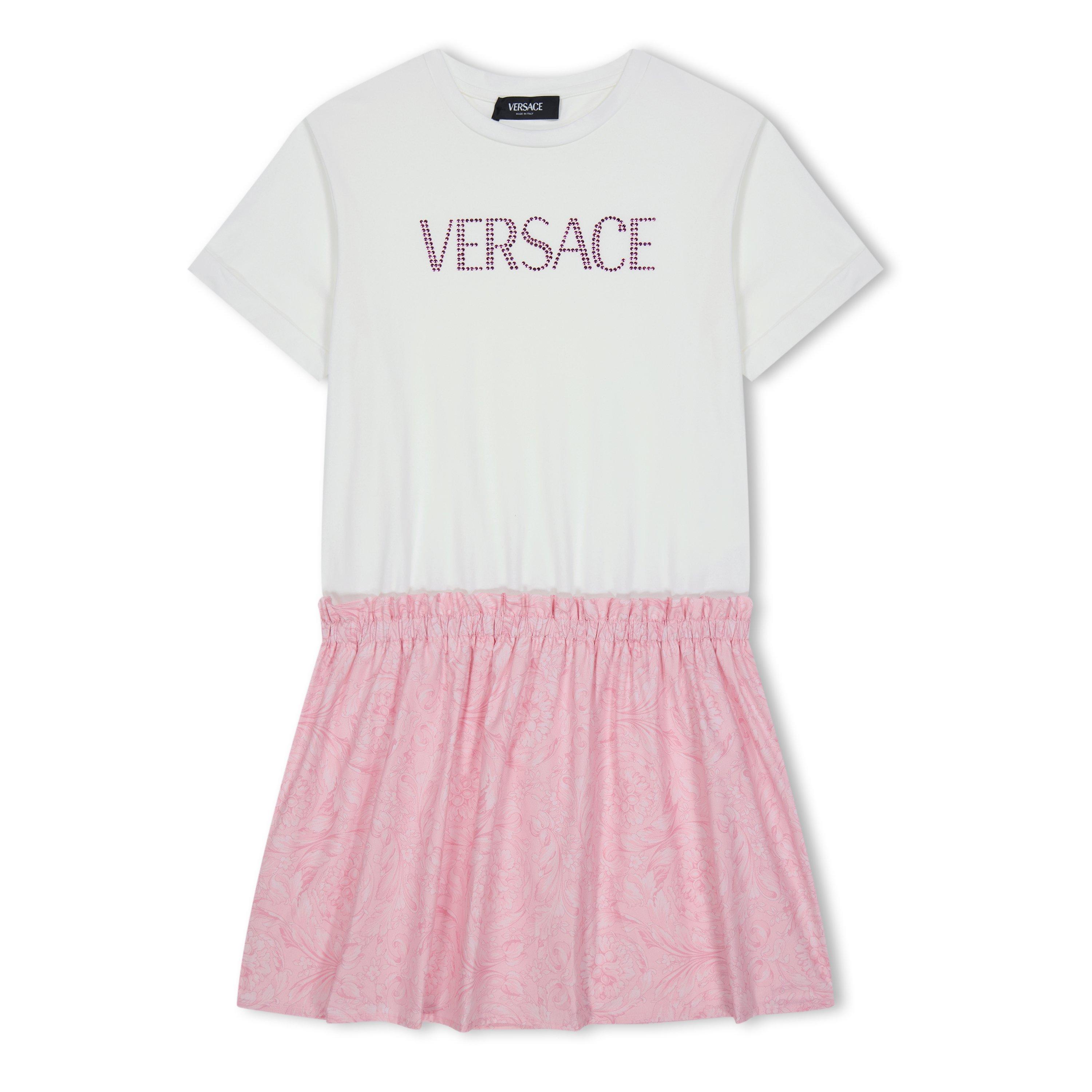 Pale Pink 2W310 - Versace - Barocco T-Shirt Dress Juniors - 1