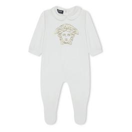 Versace Babies Embroidered Medusa Onesie