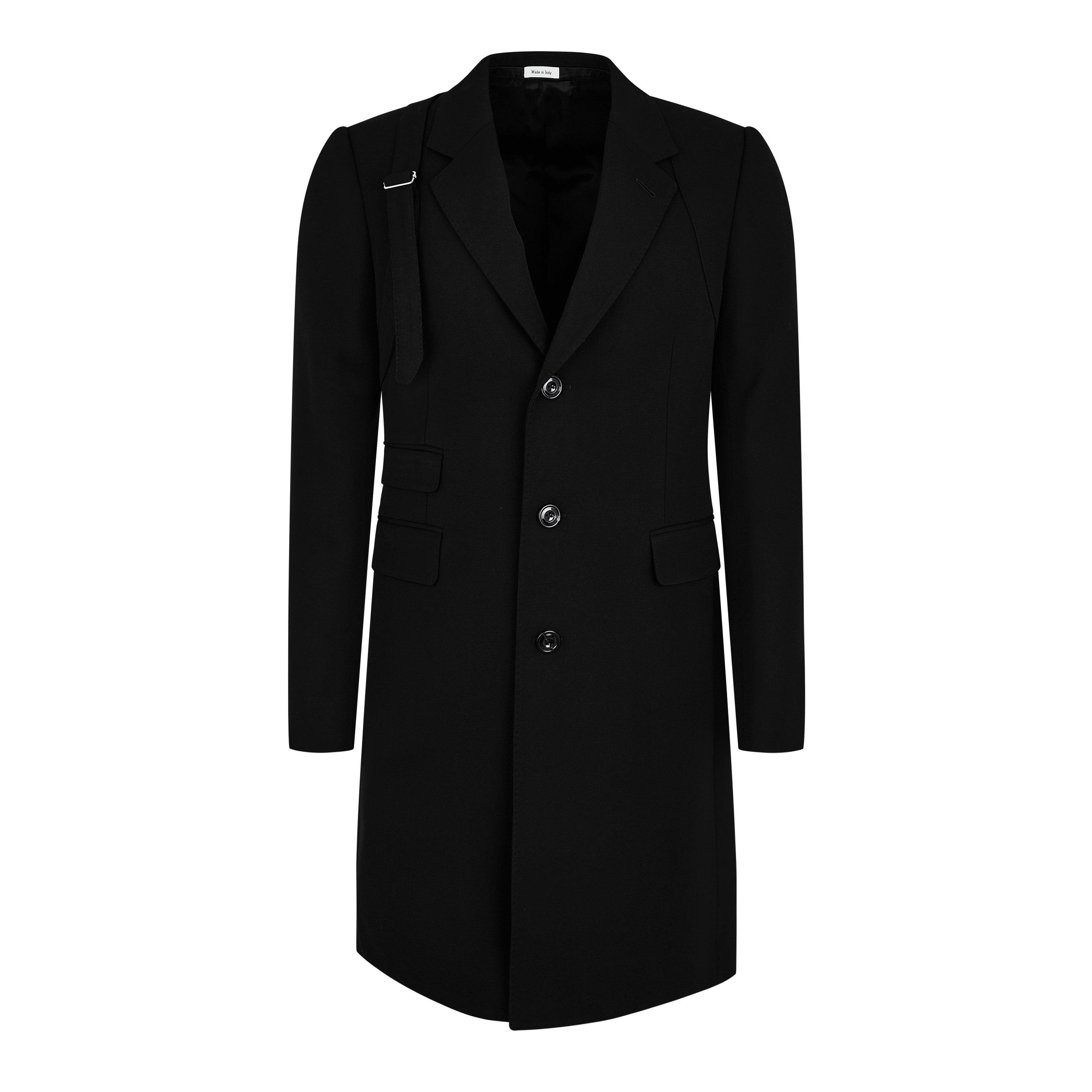 Black - Alexander McQueen - Harness Wool Coat - 5
