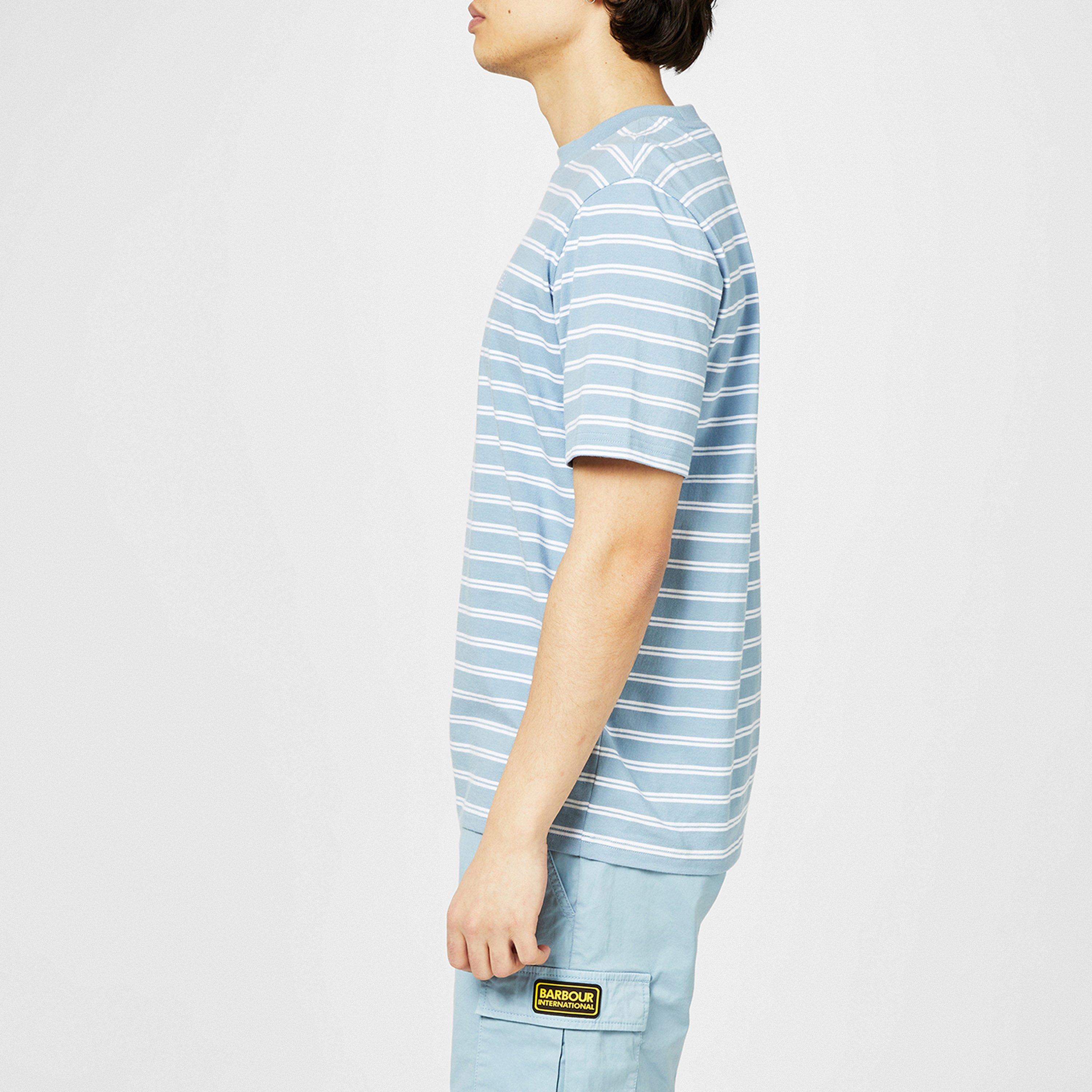 Powder Blue - Barbour International - Ernie Stripe Tee - 2