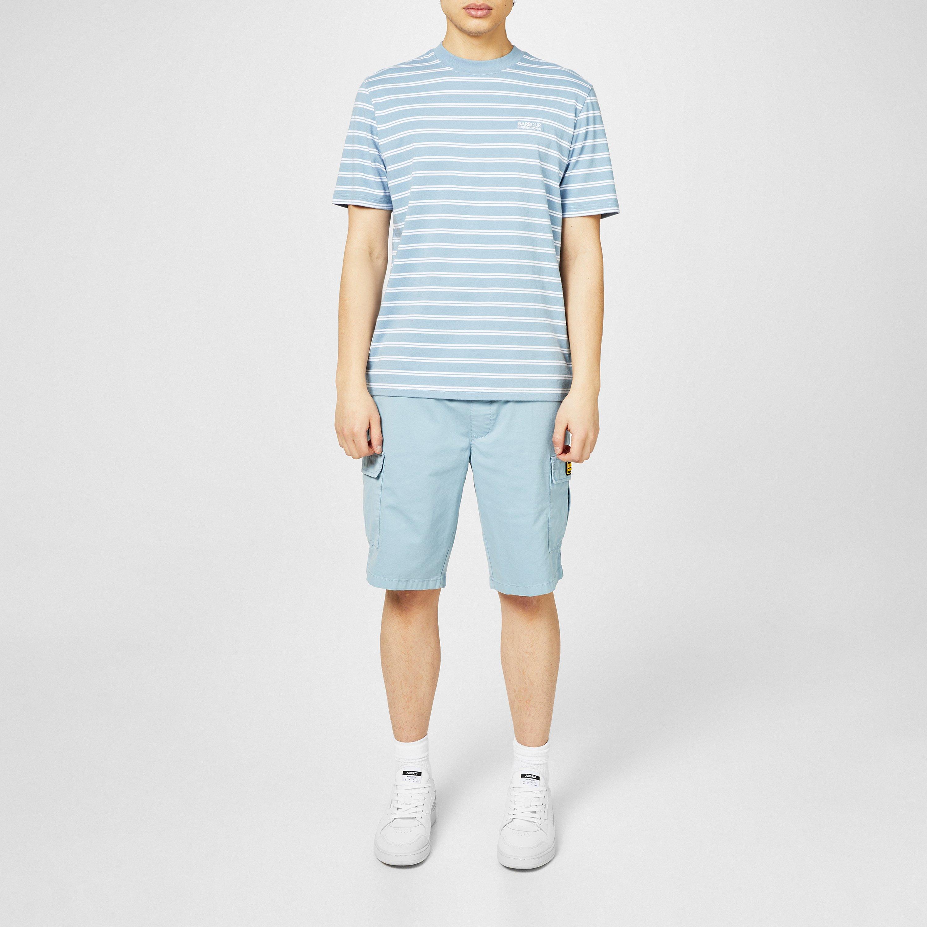 Powder Blue - Barbour International - Ernie Stripe Tee - 4