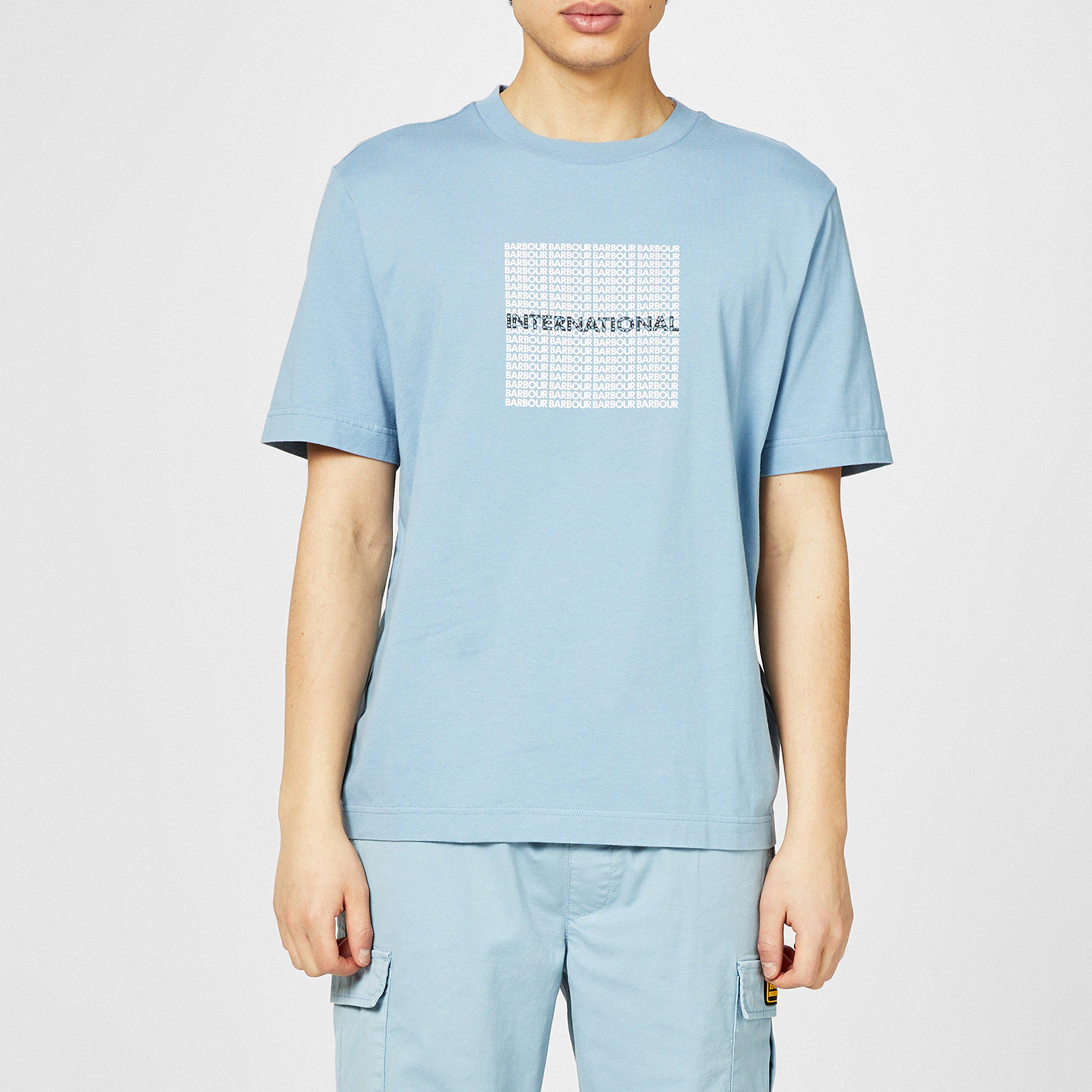 Powder Blue - Barbour International - Eco Tee - 1