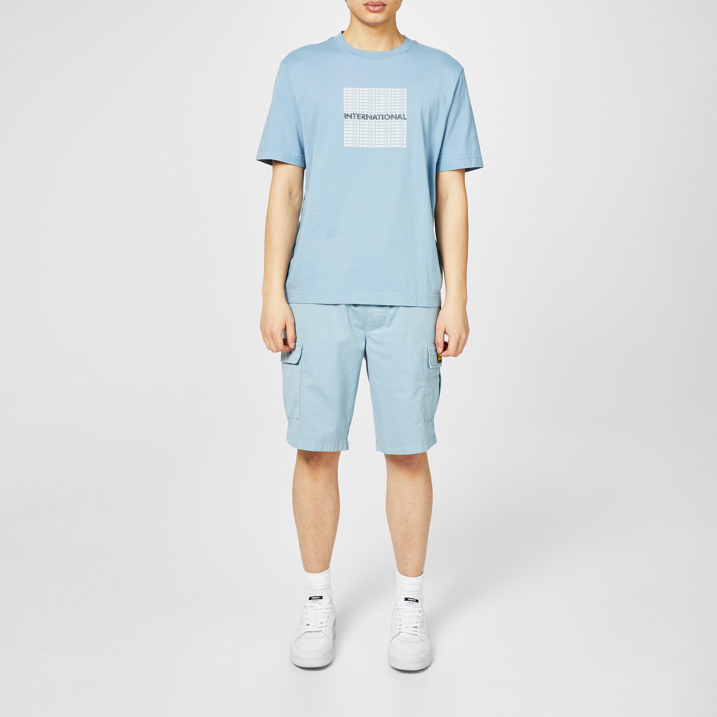 Powder Blue - Barbour International - Eco Tee - 4