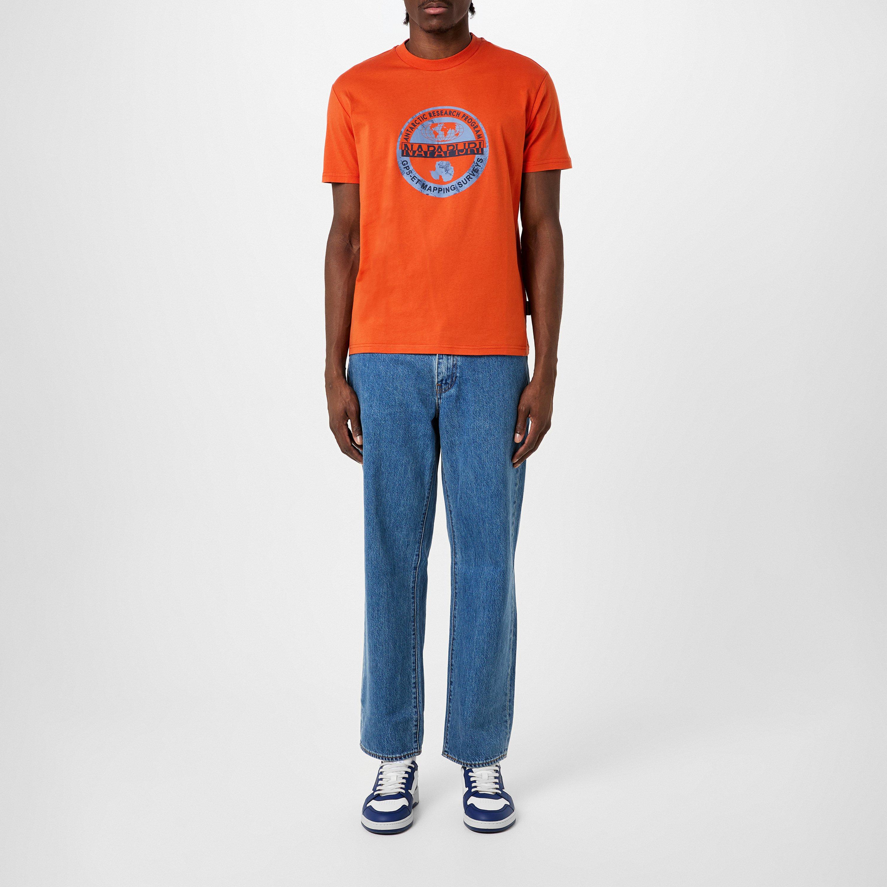 Orange Burnt - Napapijri - Men's Bollo Regular Fit T-Shirt - 4