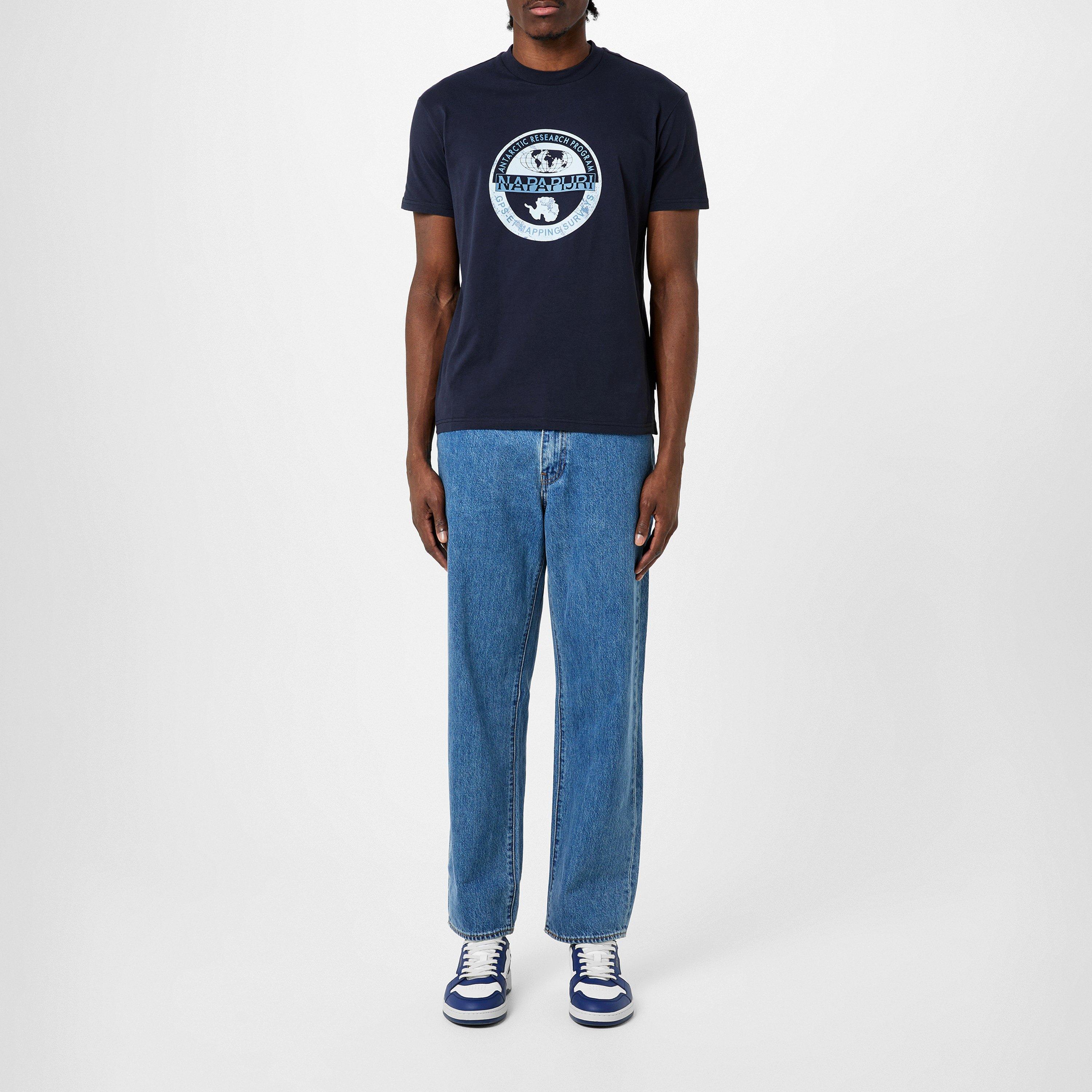 Blu Marine - Napapijri - Men's Bollo Regular Fit T-Shirt - 4