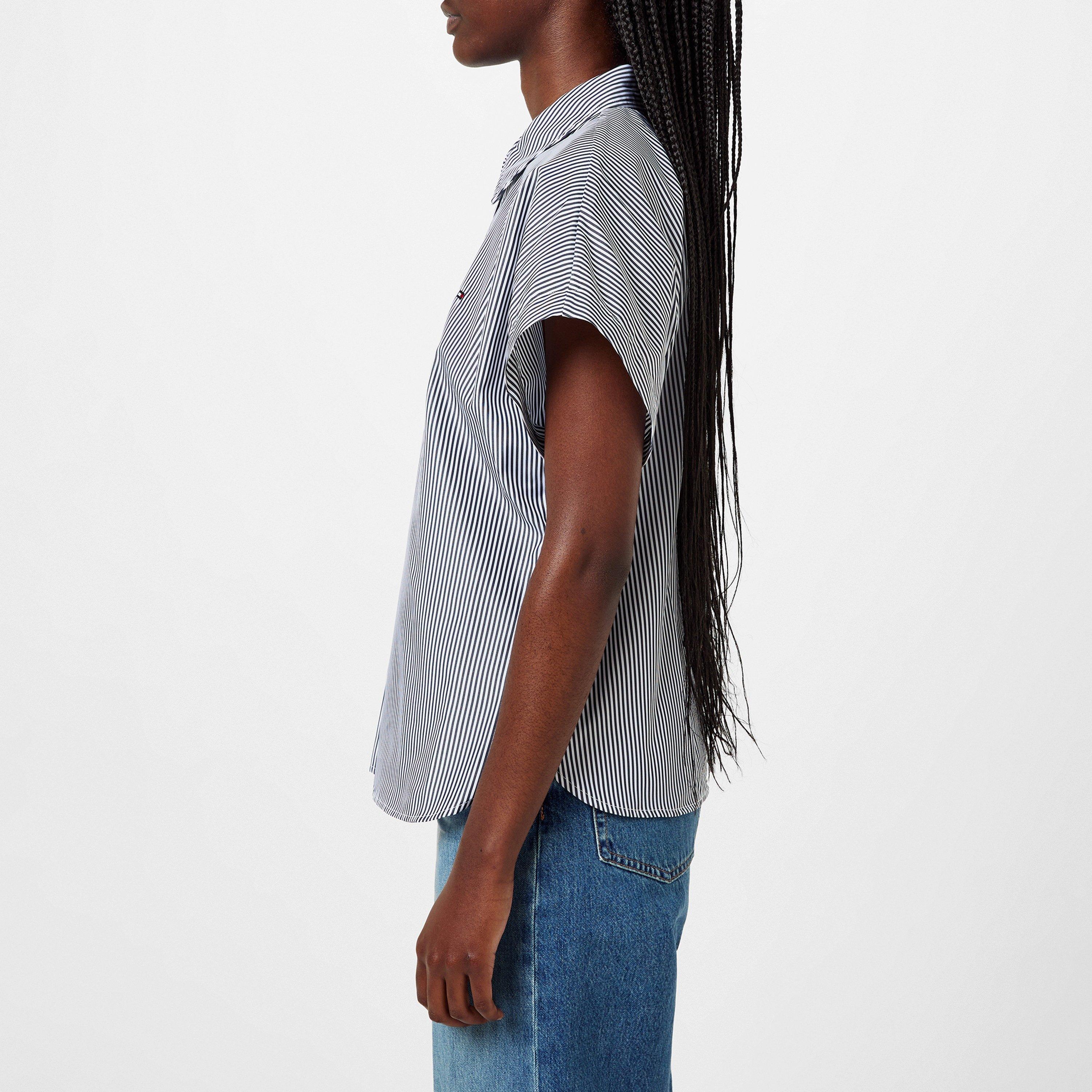 Stp Desert Sky - Tommy Hilfiger - Women's Stripe Short-Sleeve Blouse - 2