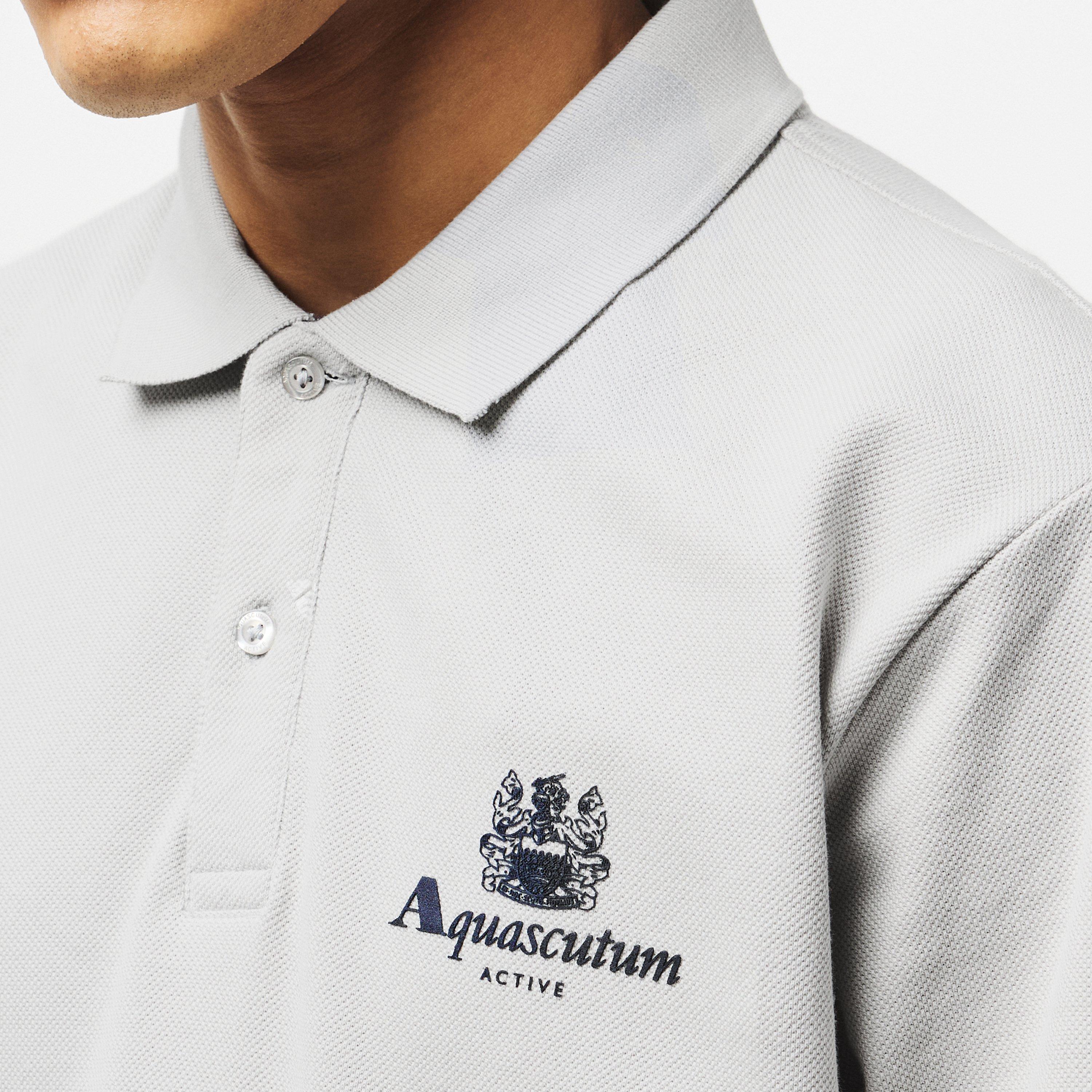 Light Grey - Aquascutum - Button Polo Shirt - 5