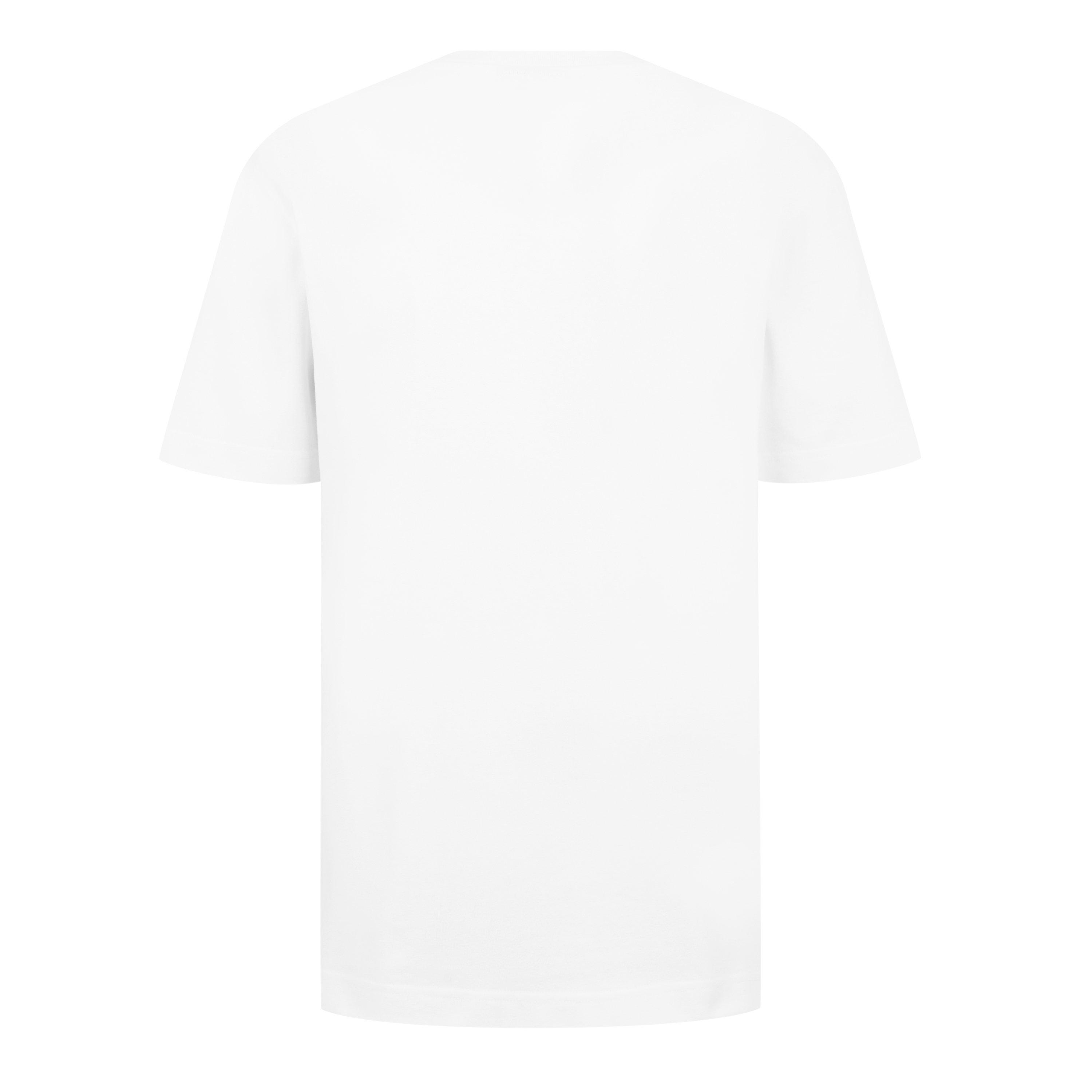 White - Jacquemus - Men's Plain Cotton Grosgrain Tab T-Shirt - 2