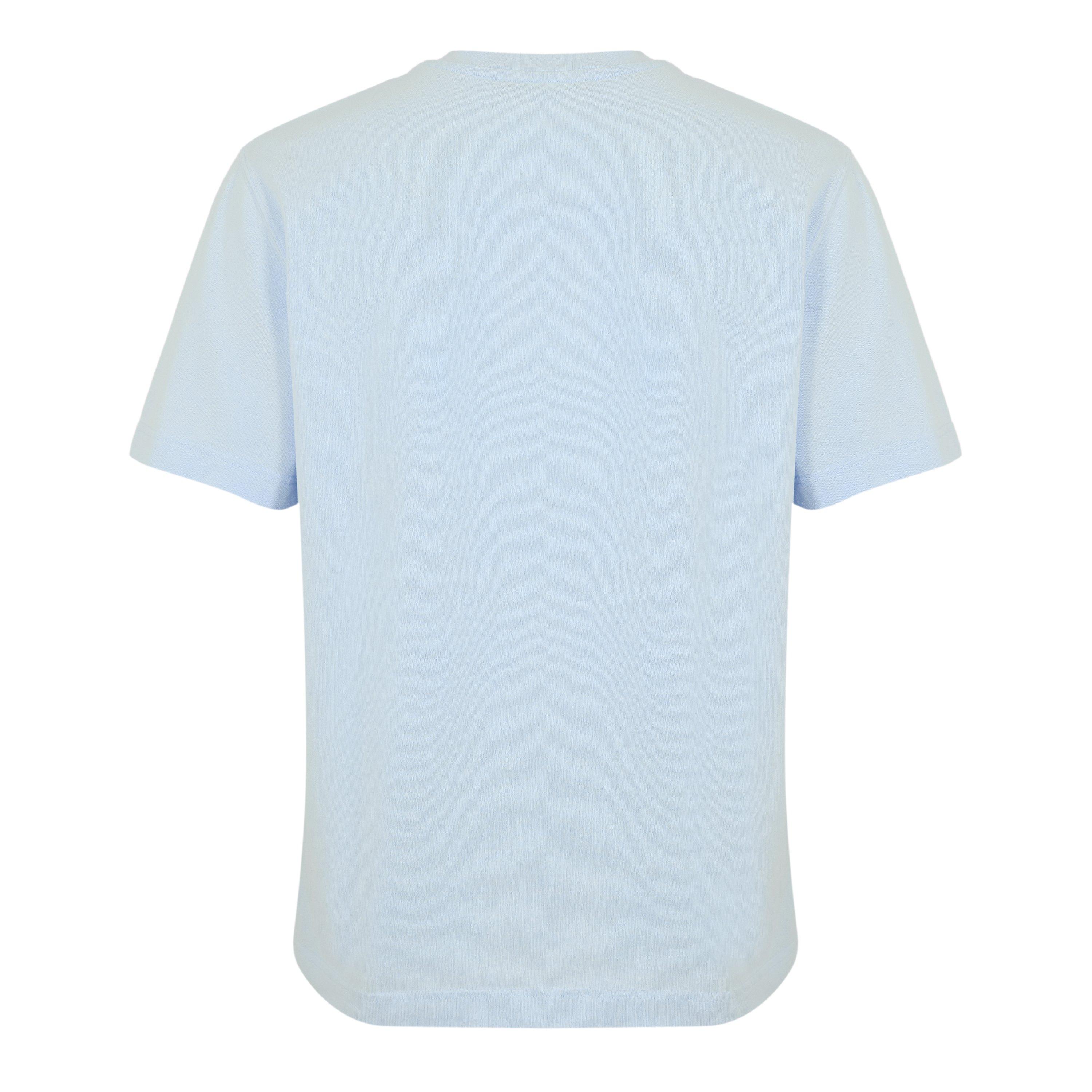 Blue - Jacquemus - Men's Plain Cotton Grosgrain Tab T-Shirt - 2