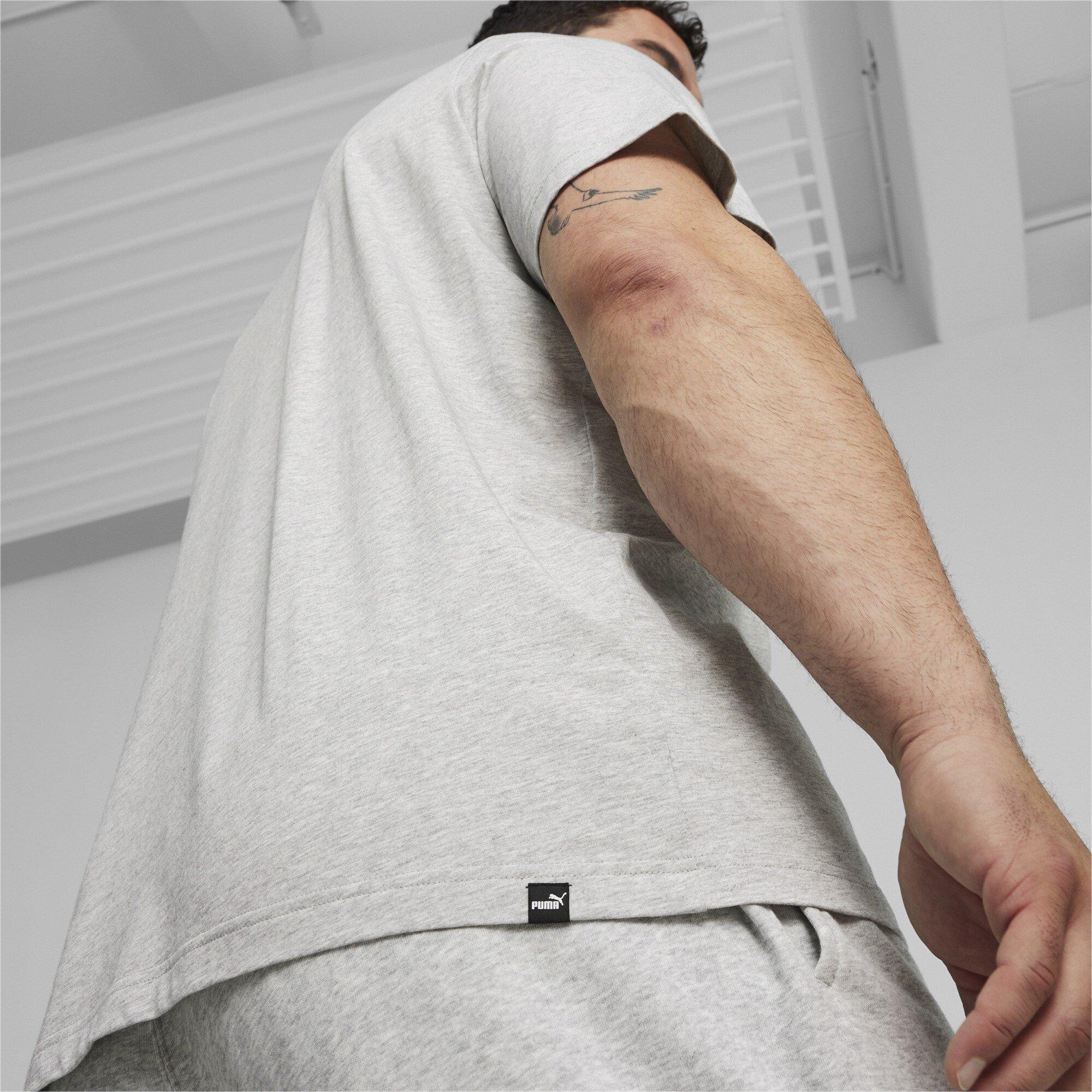 Grey Heather - Puma - SQUAD Big Graphic Regular Fit T-Shirt - 4