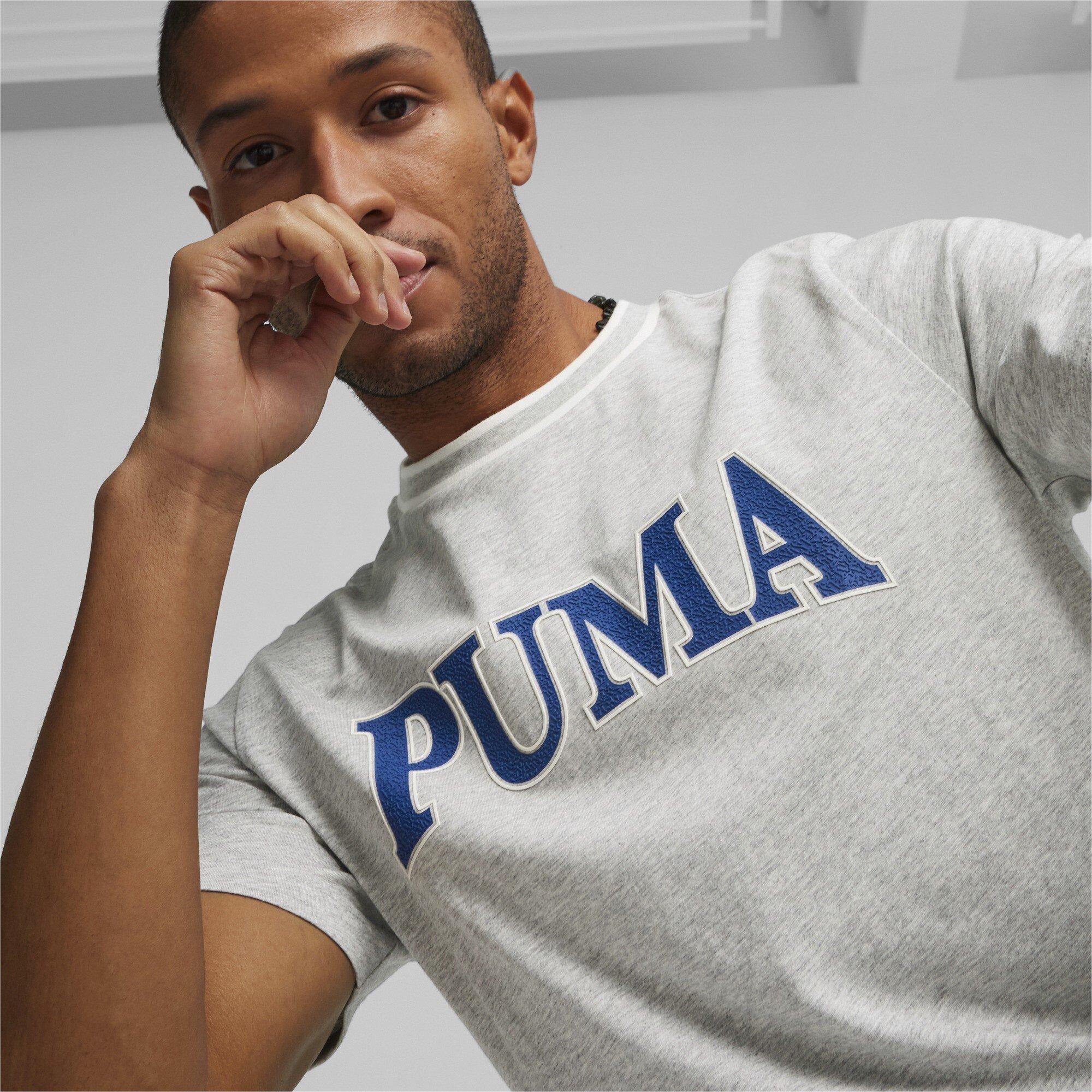 Grey Heather - Puma - SQUAD Big Graphic Regular Fit T-Shirt - 5