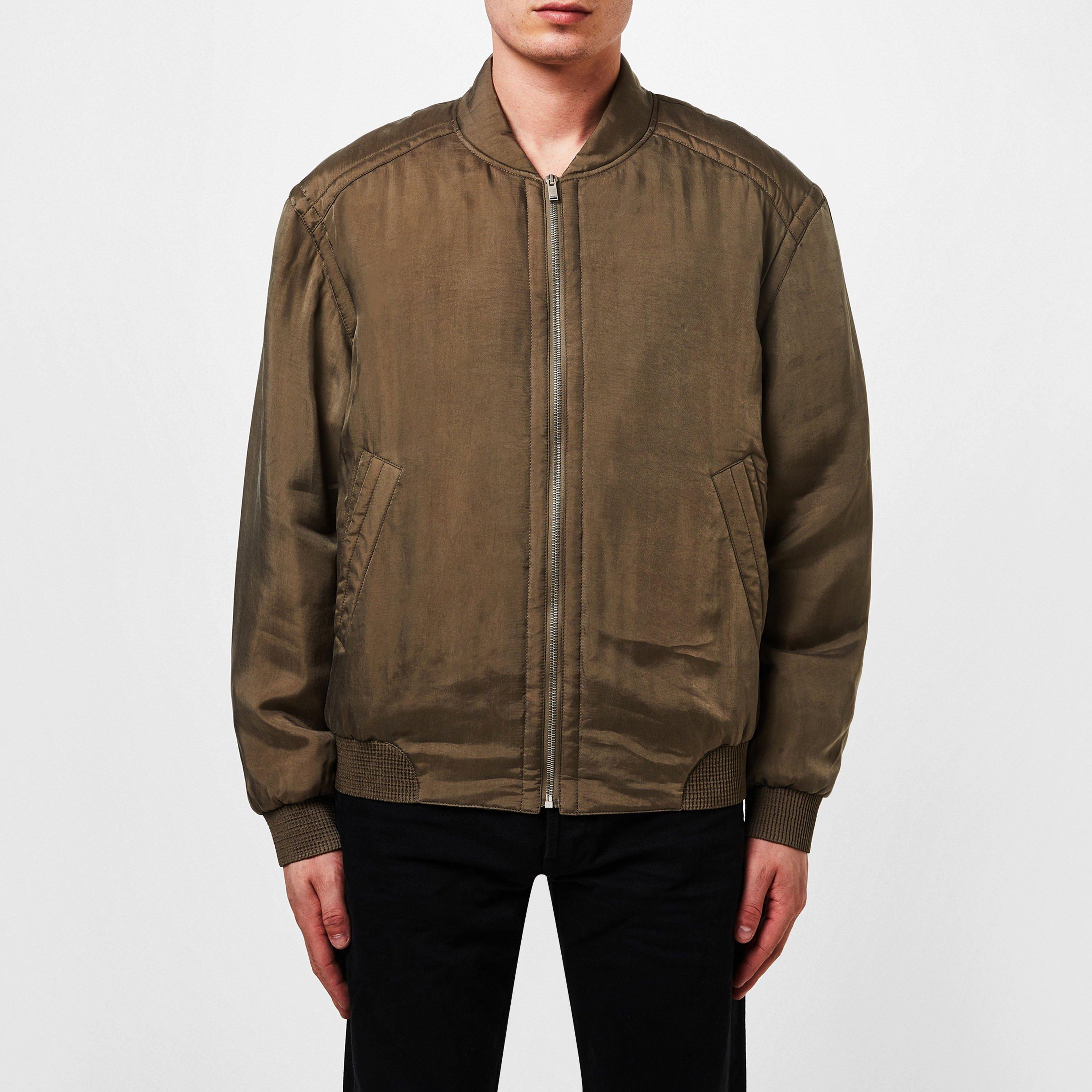 Khaki - Saint Laurent - Teddy Satin-Twill Bomber Jacket - 1