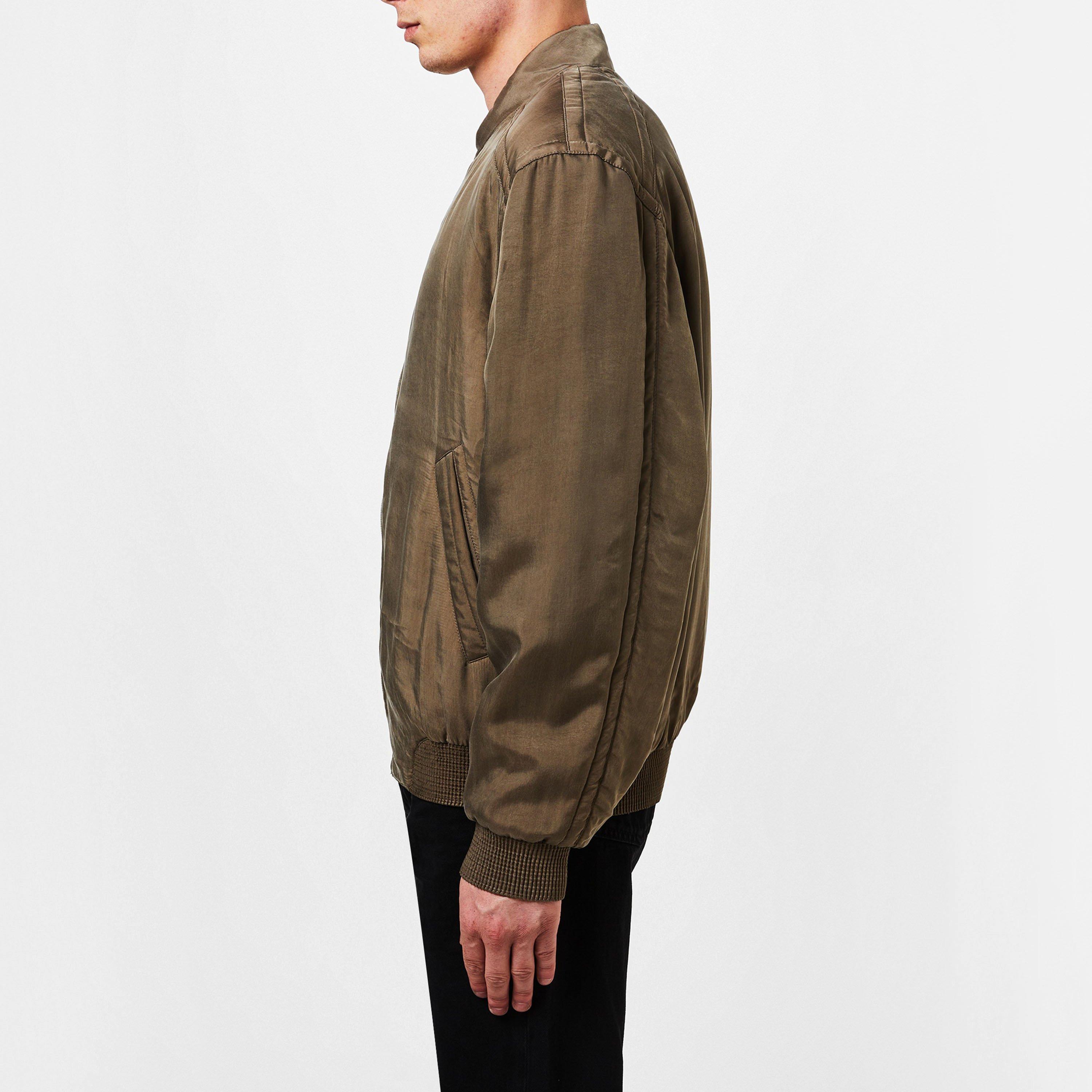 Khaki - Saint Laurent - Teddy Satin-Twill Bomber Jacket - 2
