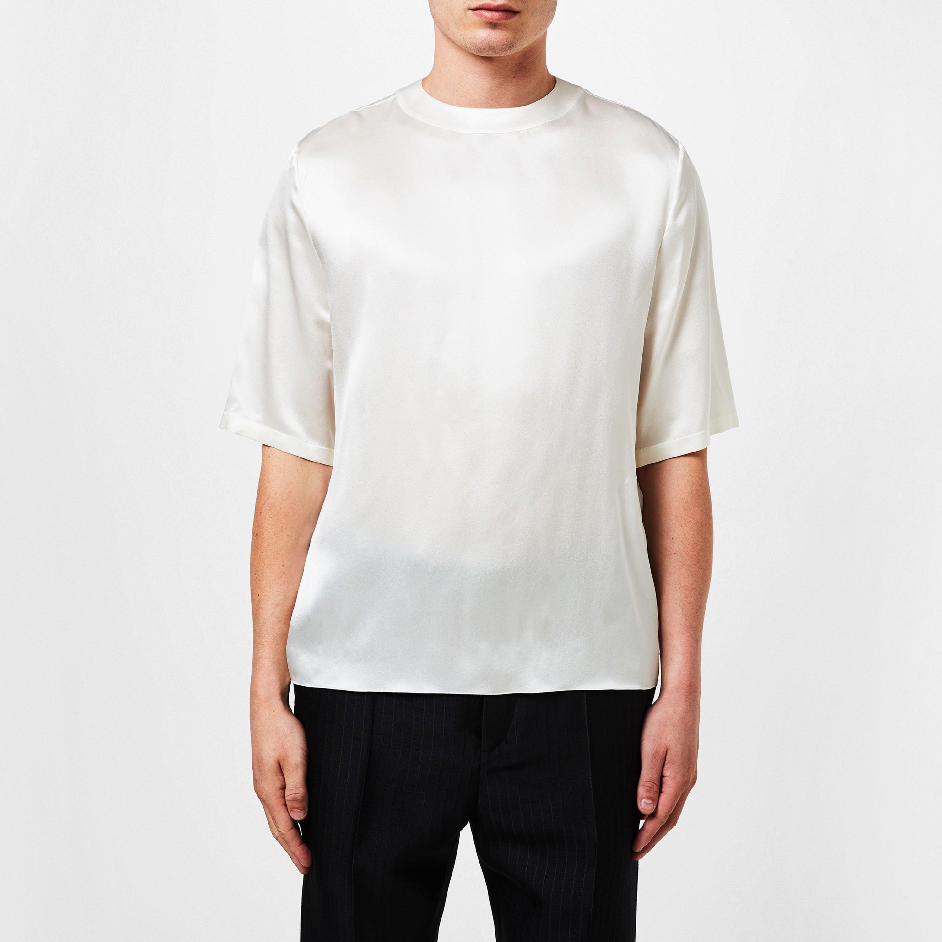 Tシャツ・カットソー SAINT LAURENT SATIN AND LACE LINGERIE TOP Saint Laurent Laced Tank Top in Ribbed Silk Jersey | Saks