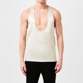 Saint Laurent Crepe Low Cut Vest