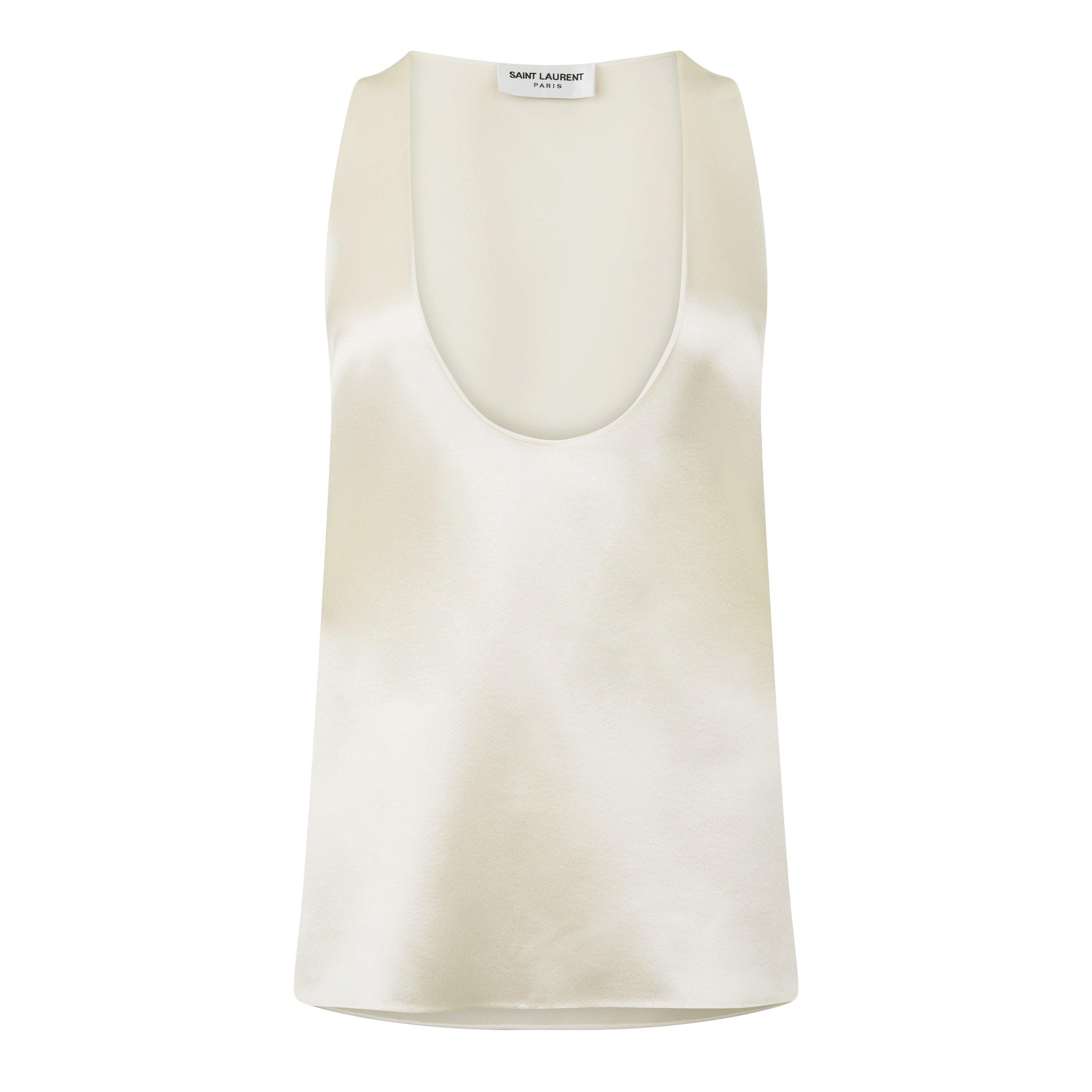 Creame - Saint Laurent - Crepe Low Cut Vest - 5