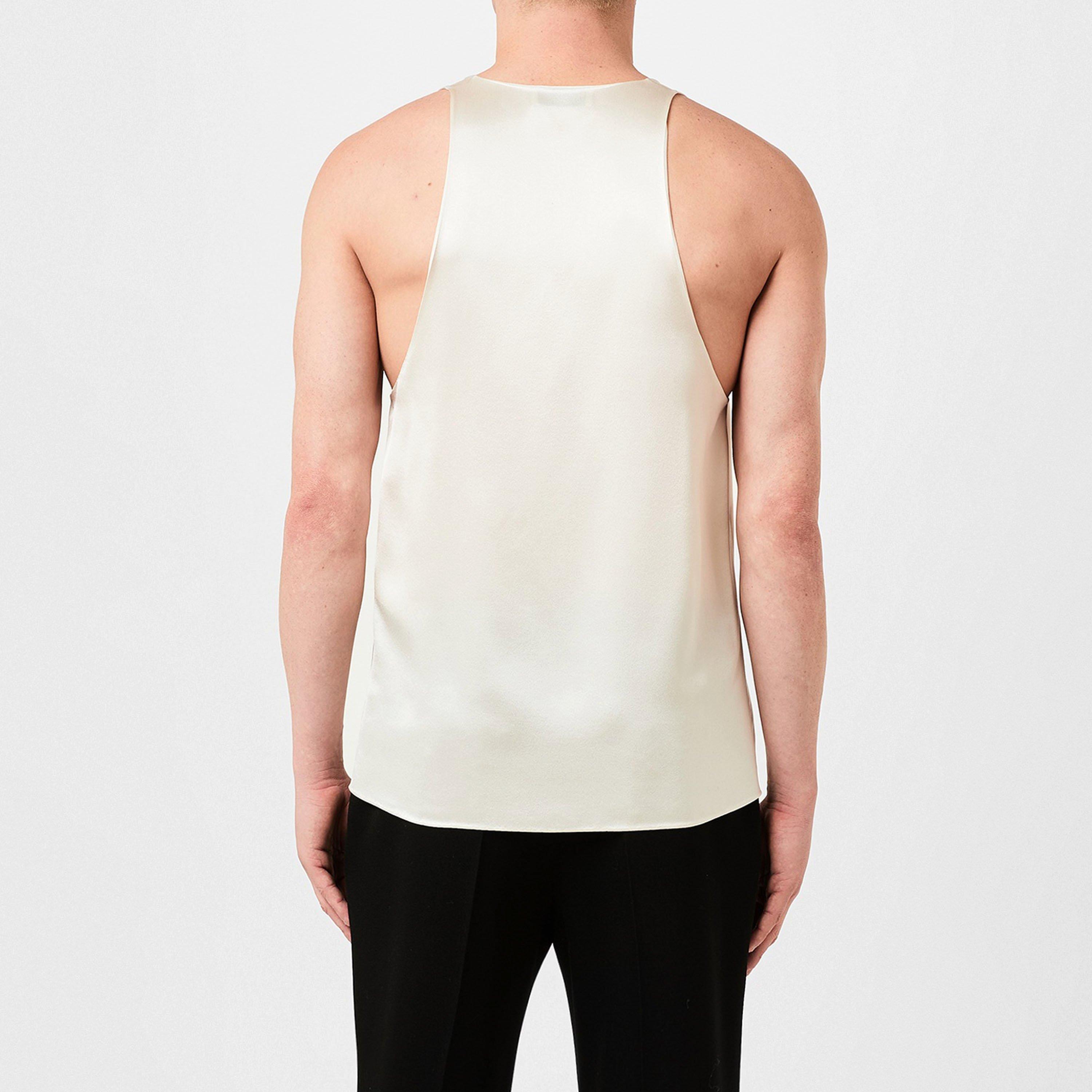 Creame - Saint Laurent - Crepe Low Cut Vest - 3