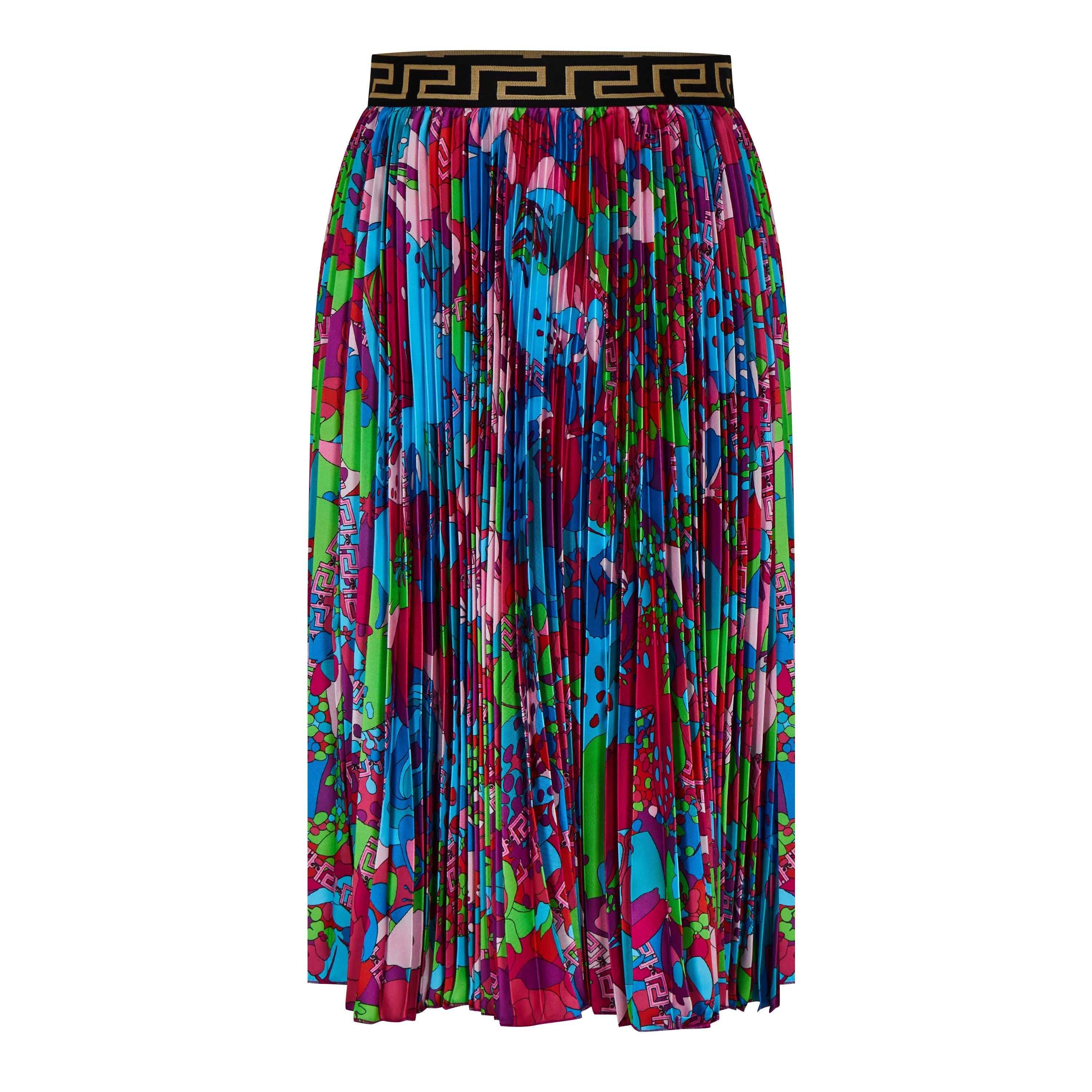 Multi 5V020 - Versace - Pleated Chiffon Skirt Junior Girls - 1