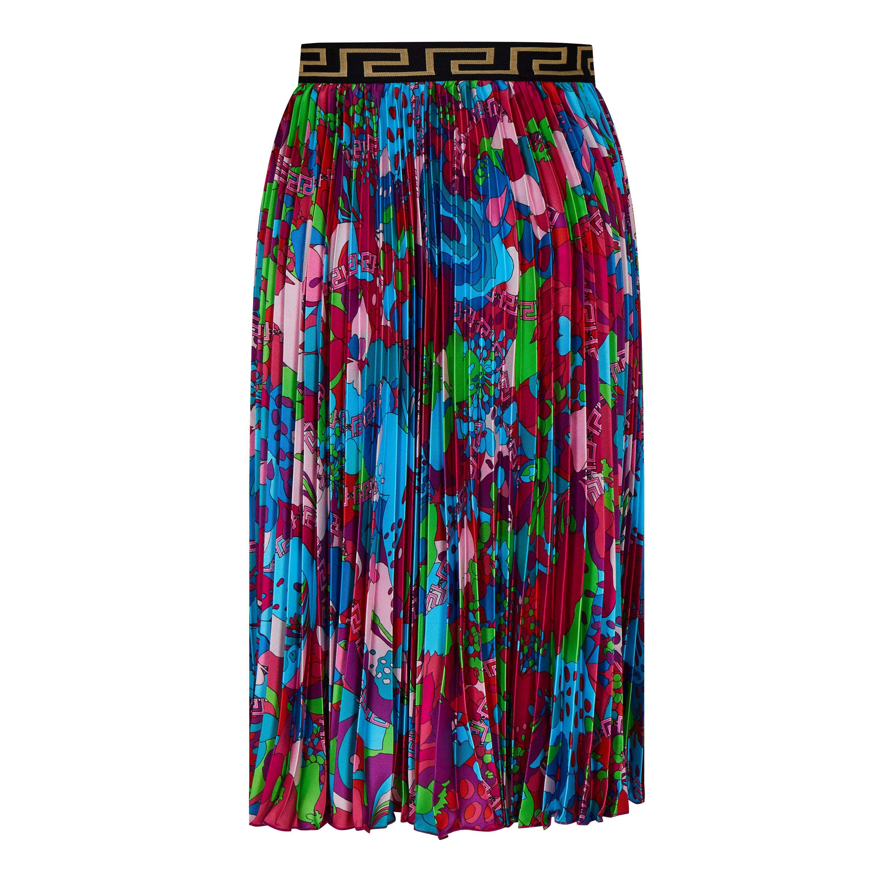 Multi 5V020 - Versace - Pleated Chiffon Skirt Junior Girls - 2