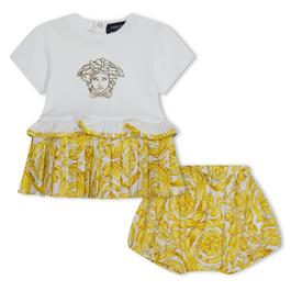 Versace Barocco T-Shirt Dress Set Baby Girls