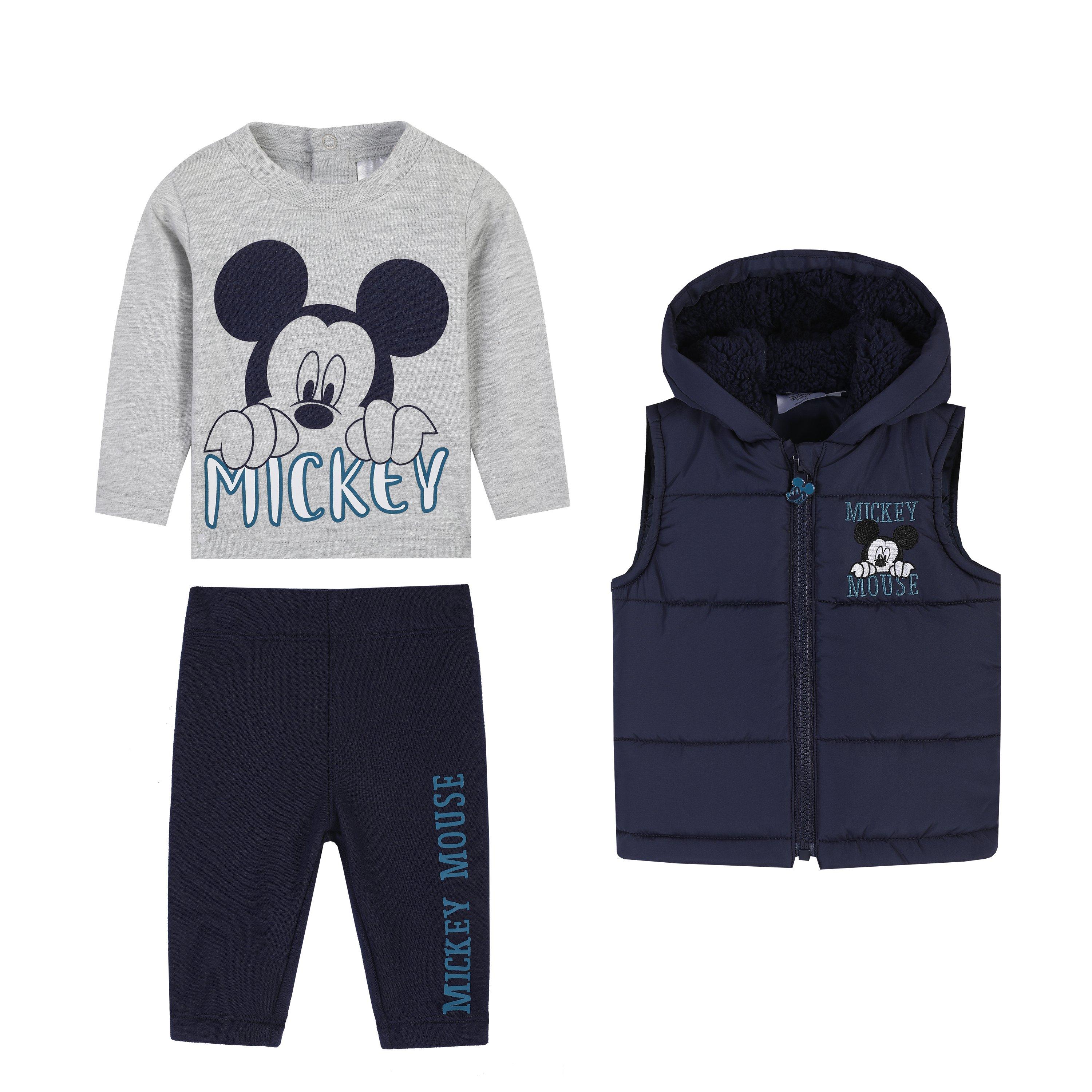 Mickey Mouse - Character - Unisex Kids Disney Hooded Long Sleeve Gilet Set - 1