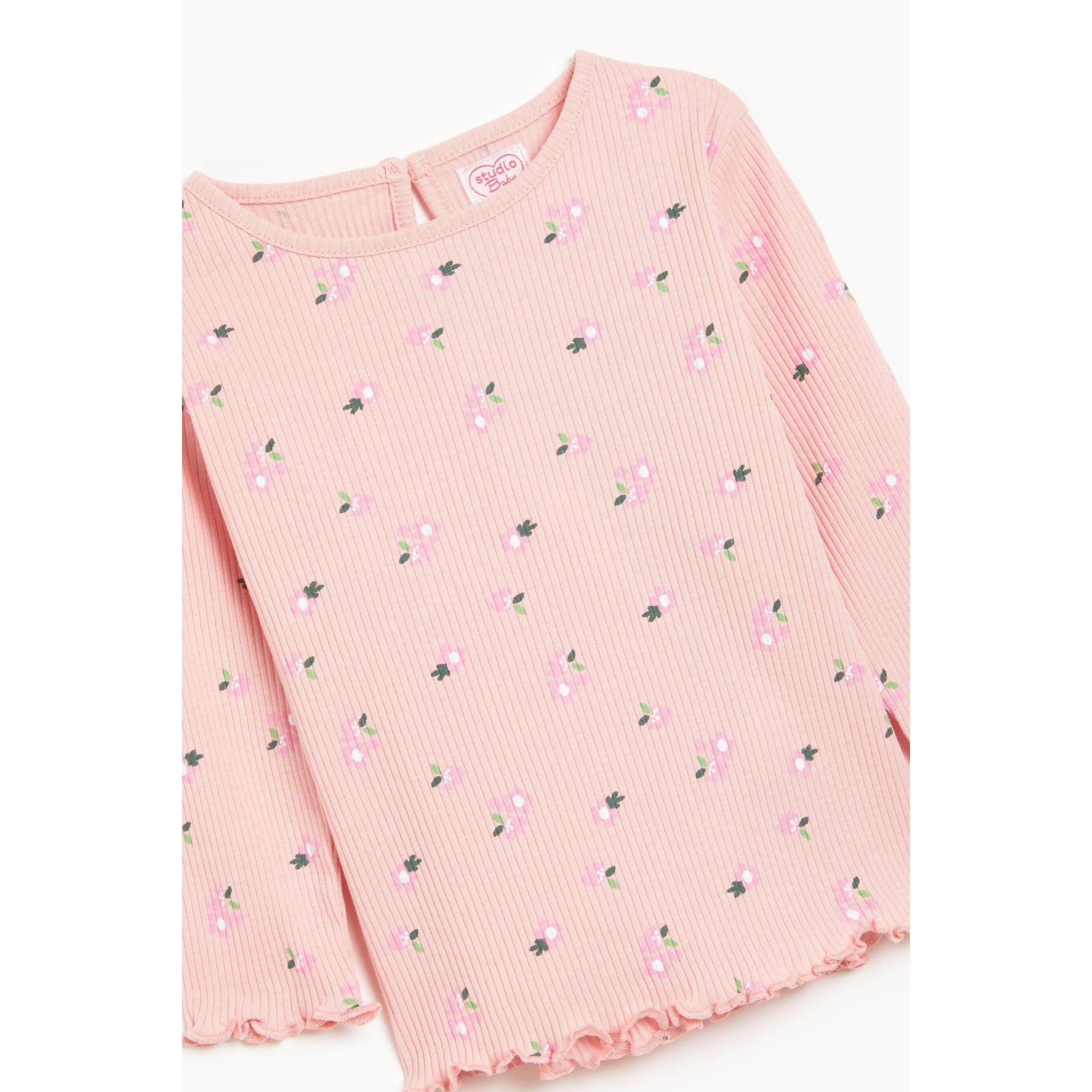 Pink/Multi - Hello World - Studio Baby Floral Leggings - 3