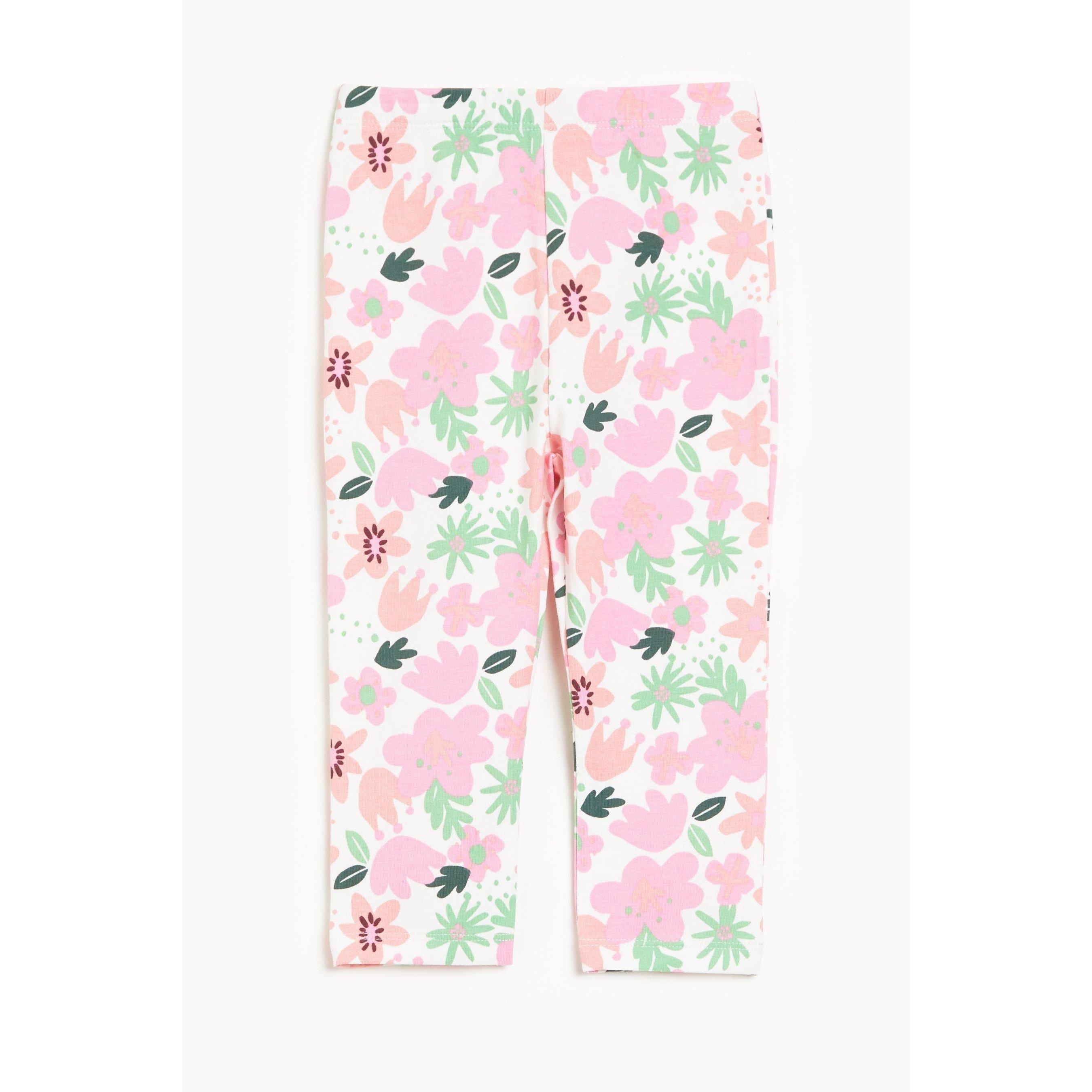 Pink/Multi - Hello World - Studio Baby Floral Leggings - 5