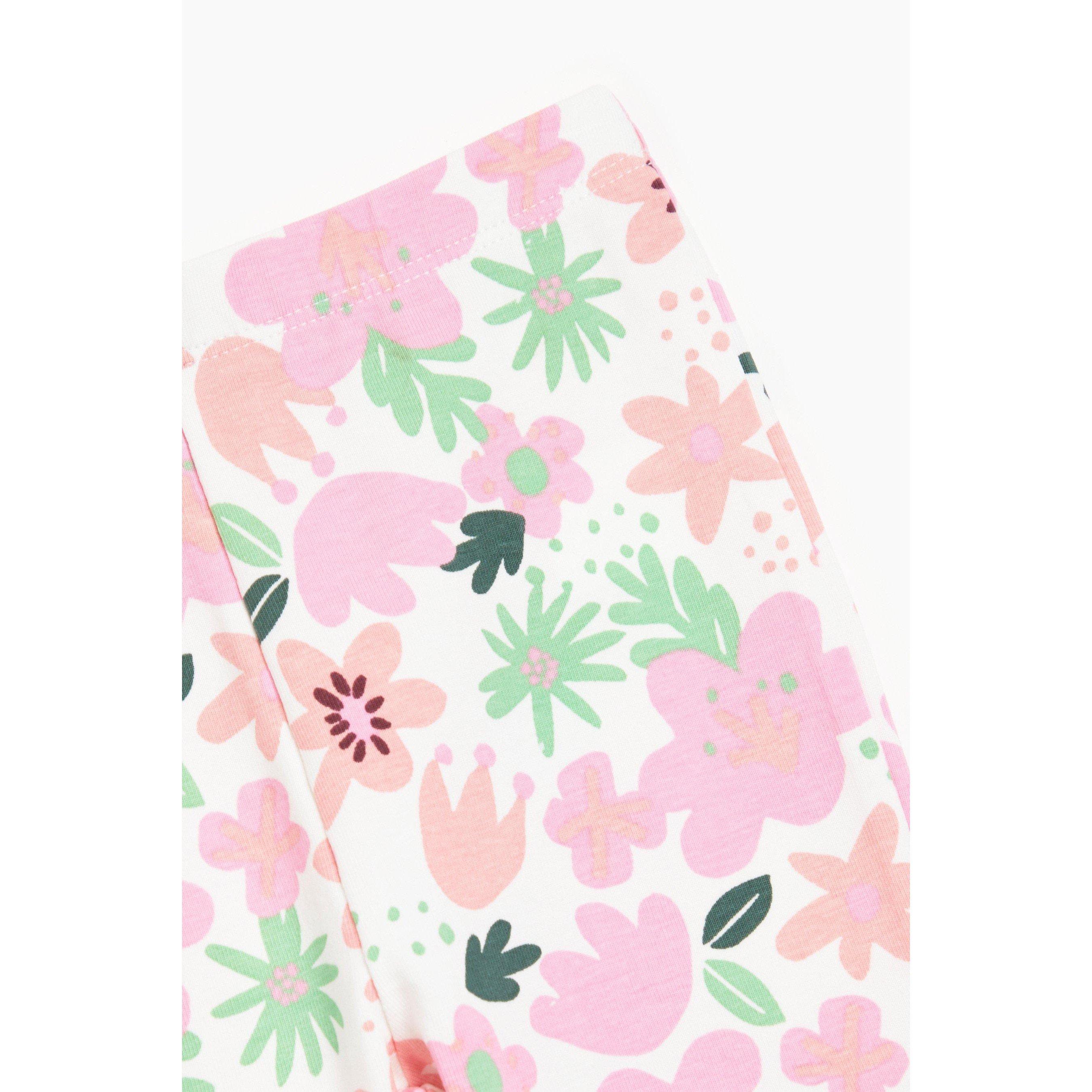 Pink/Multi - Hello World - Studio Baby Floral Leggings - 6