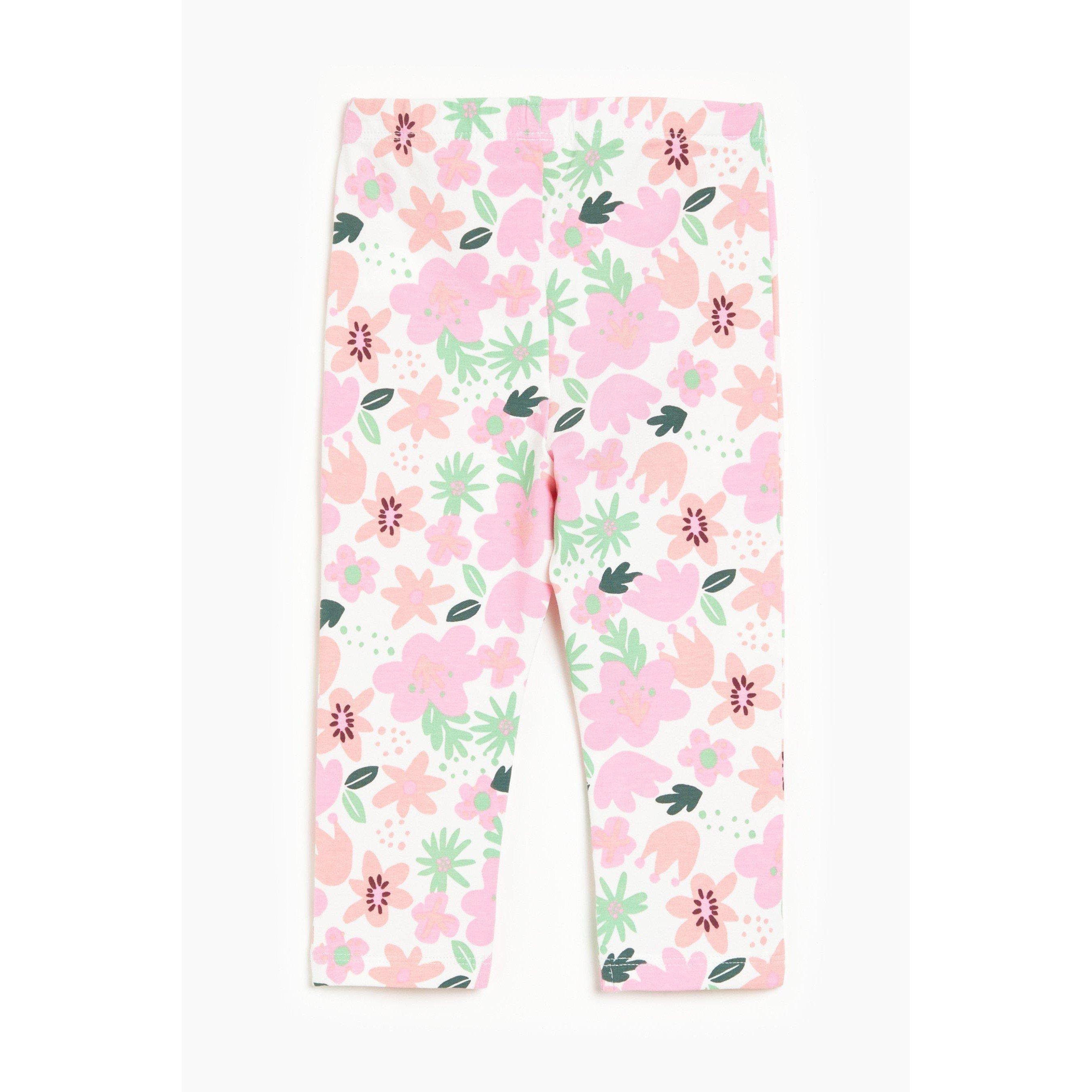 Pink/Multi - Hello World - Studio Baby Floral Leggings - 7