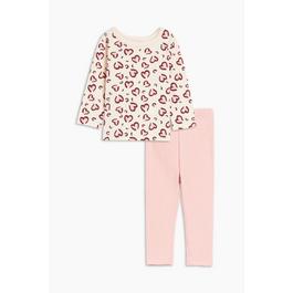 Hello World Studio Baby Girls Heart T-shirt and Legging