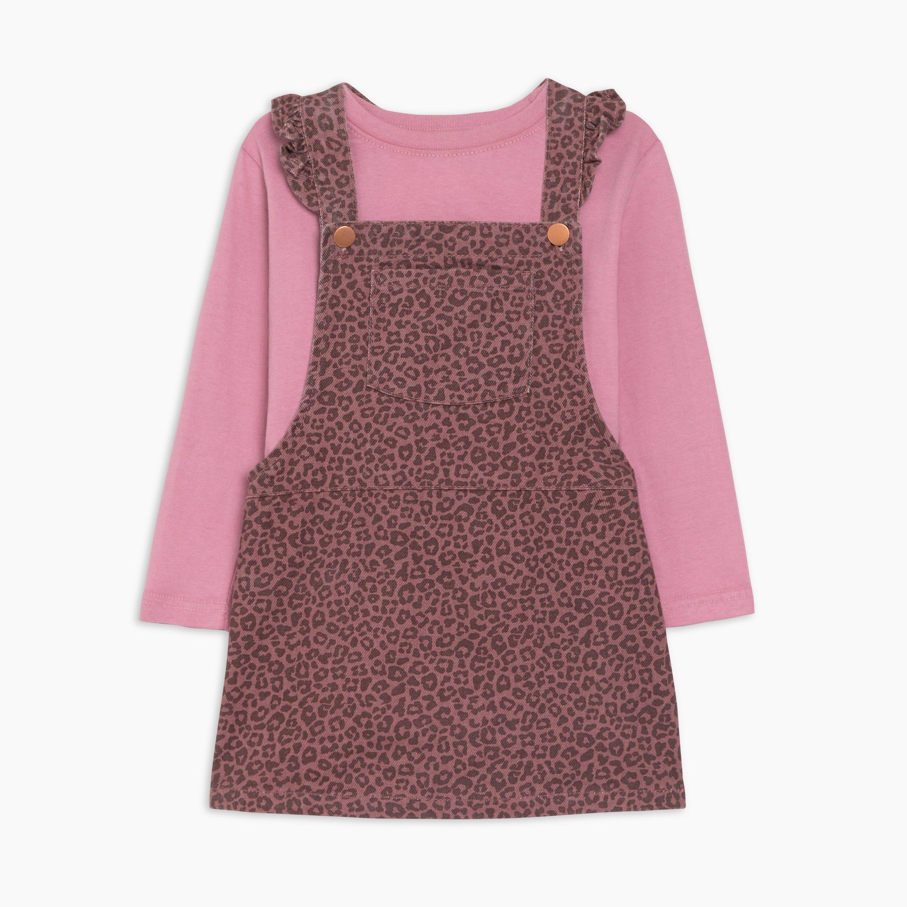 Bourgondië - Be You - Younger Girls Pinafore and T-shirt Set - 2