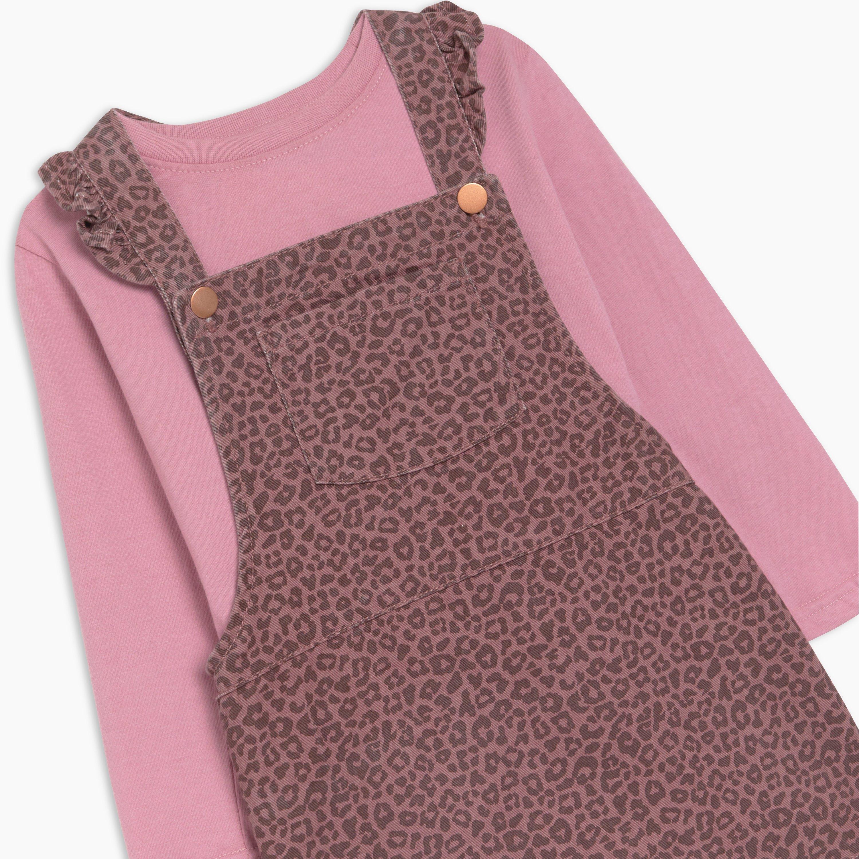 Bourgondië - Be You - Younger Girls Pinafore and T-shirt Set - 3