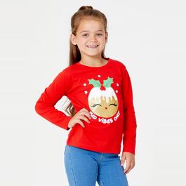 Studio Studio Older Girl ChrIstmas Pud Vibes T-shirt