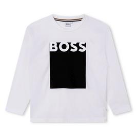 Boss Junior Boys Long Sleeve Monogram T Shirt