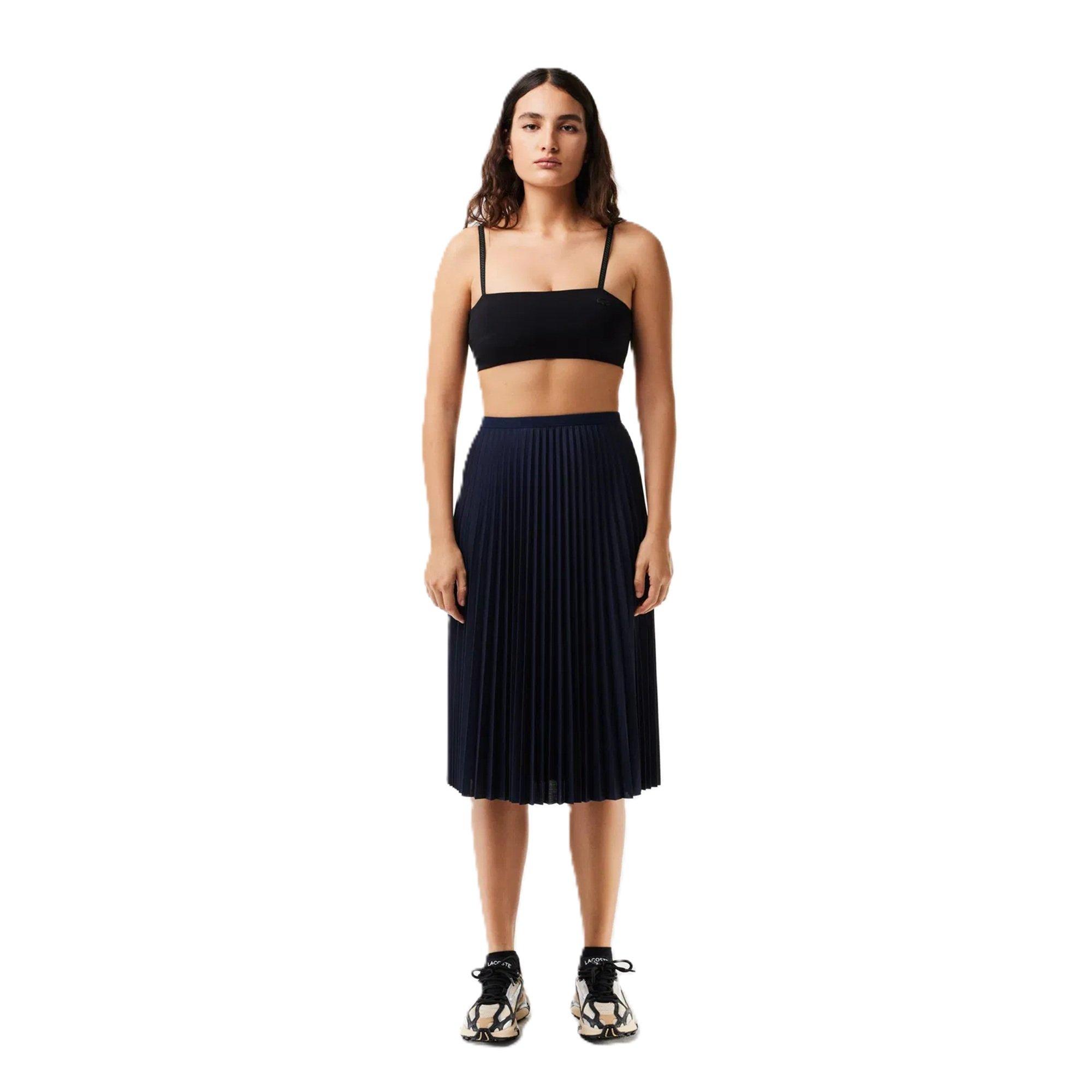 Navy Blue - Lacoste - Long Pleated Skirt - 3
