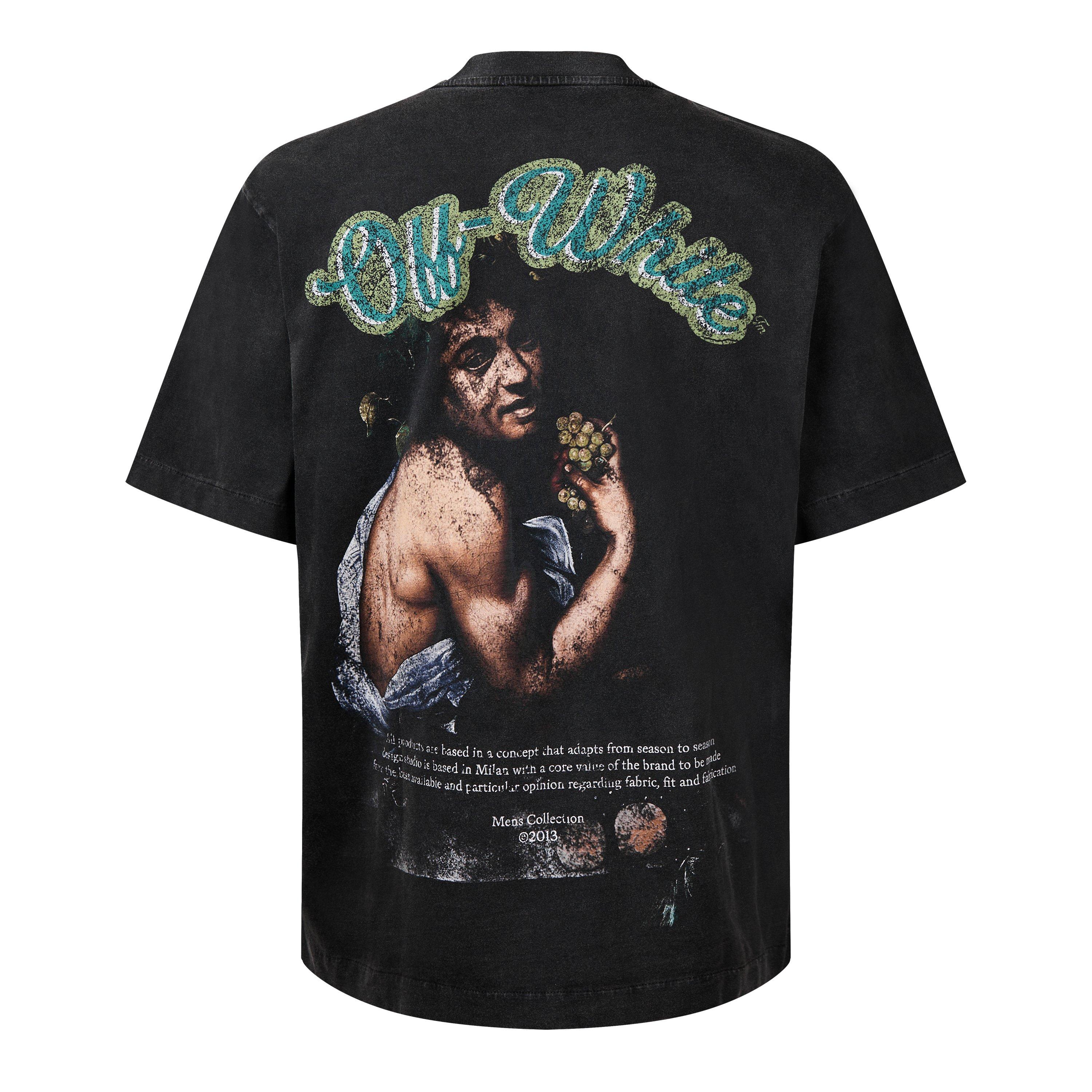 Black Colleg - Off White - Men's Bacchus Skate Tee, Distressed T-Shirt - 8