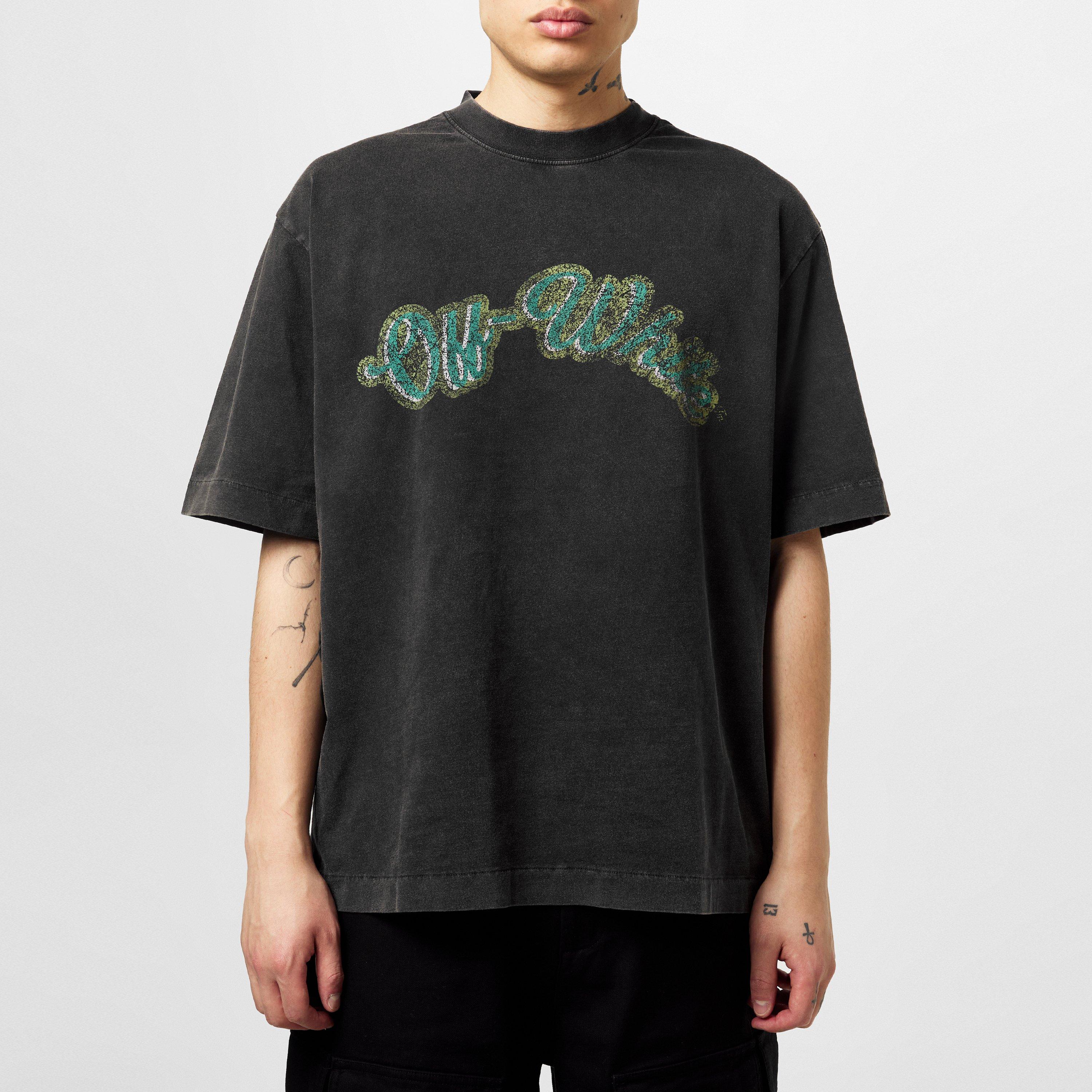 Black Colleg - Off White - Men's Bacchus Skate Tee, Distressed T-Shirt - 3