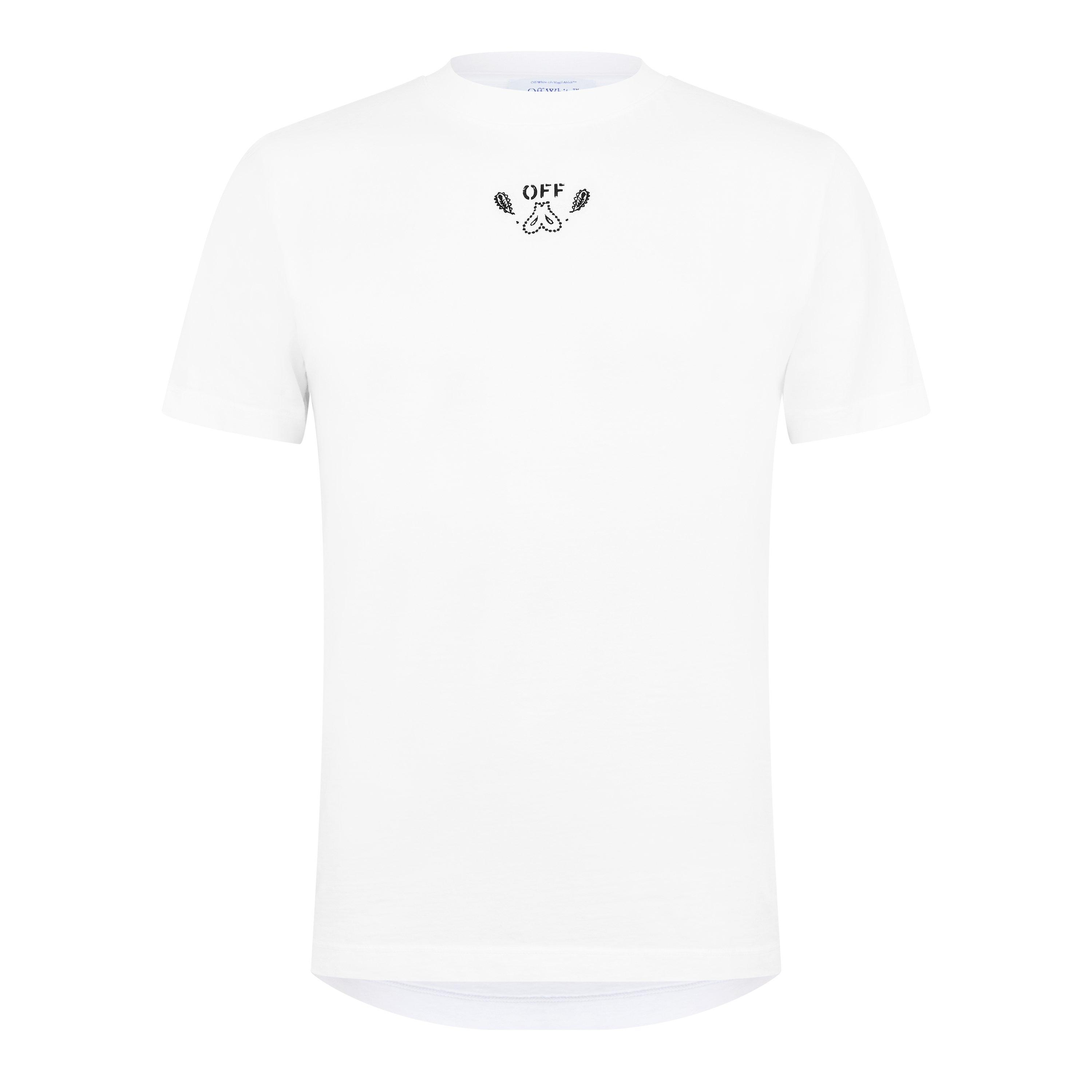 White Black - Off White - Men's Bandana Arrow T-Shirt - 1