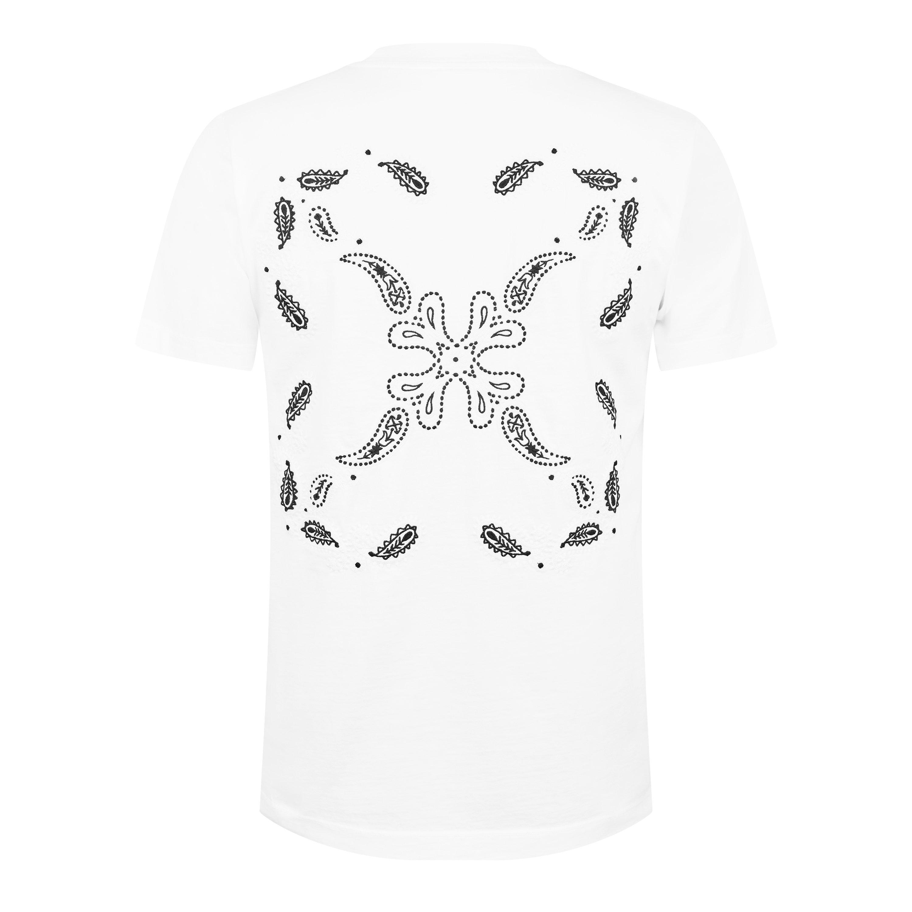 White Black - Off White - Men's Bandana Arrow T-Shirt - 8