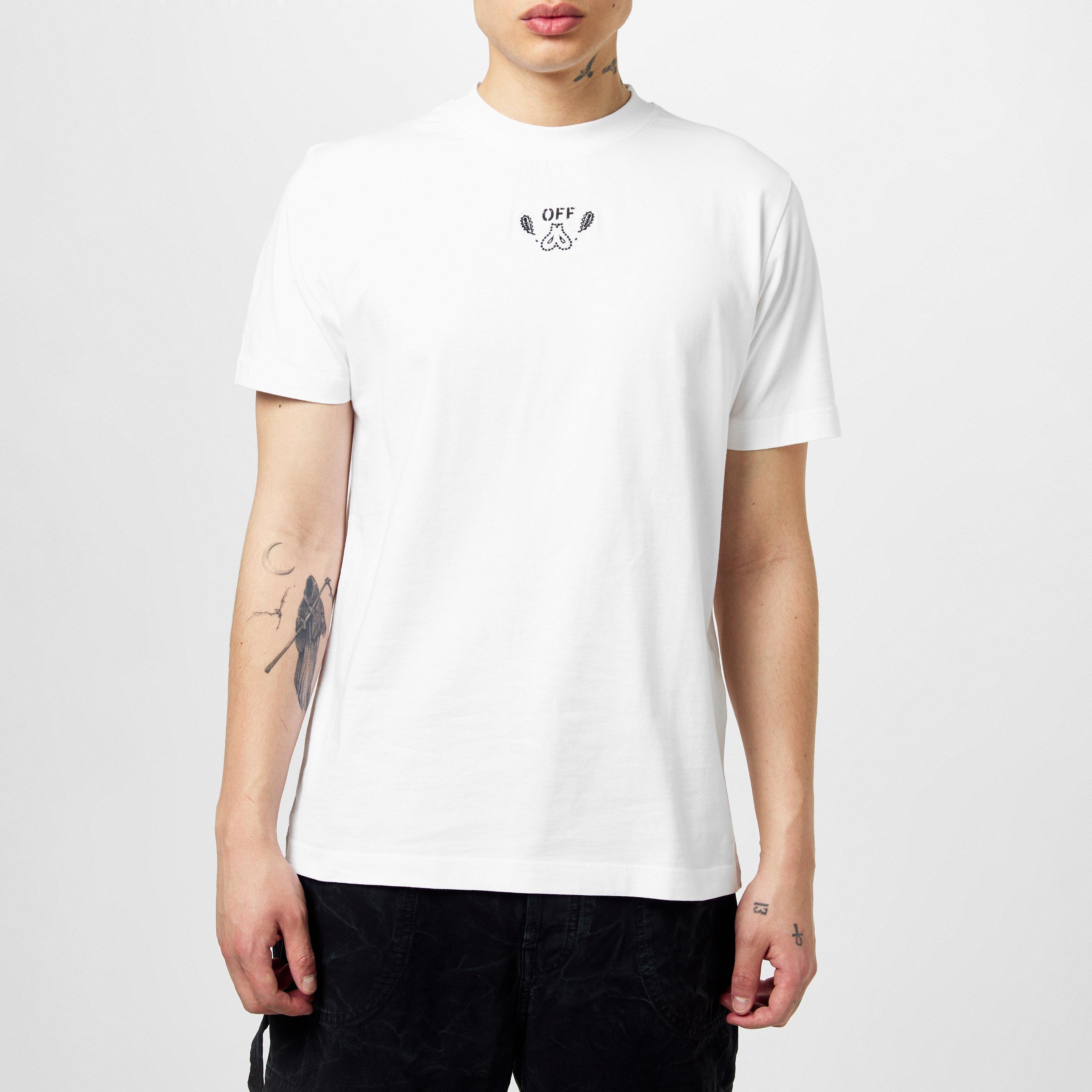 White Black - Off White - Men's Bandana Arrow T-Shirt - 3