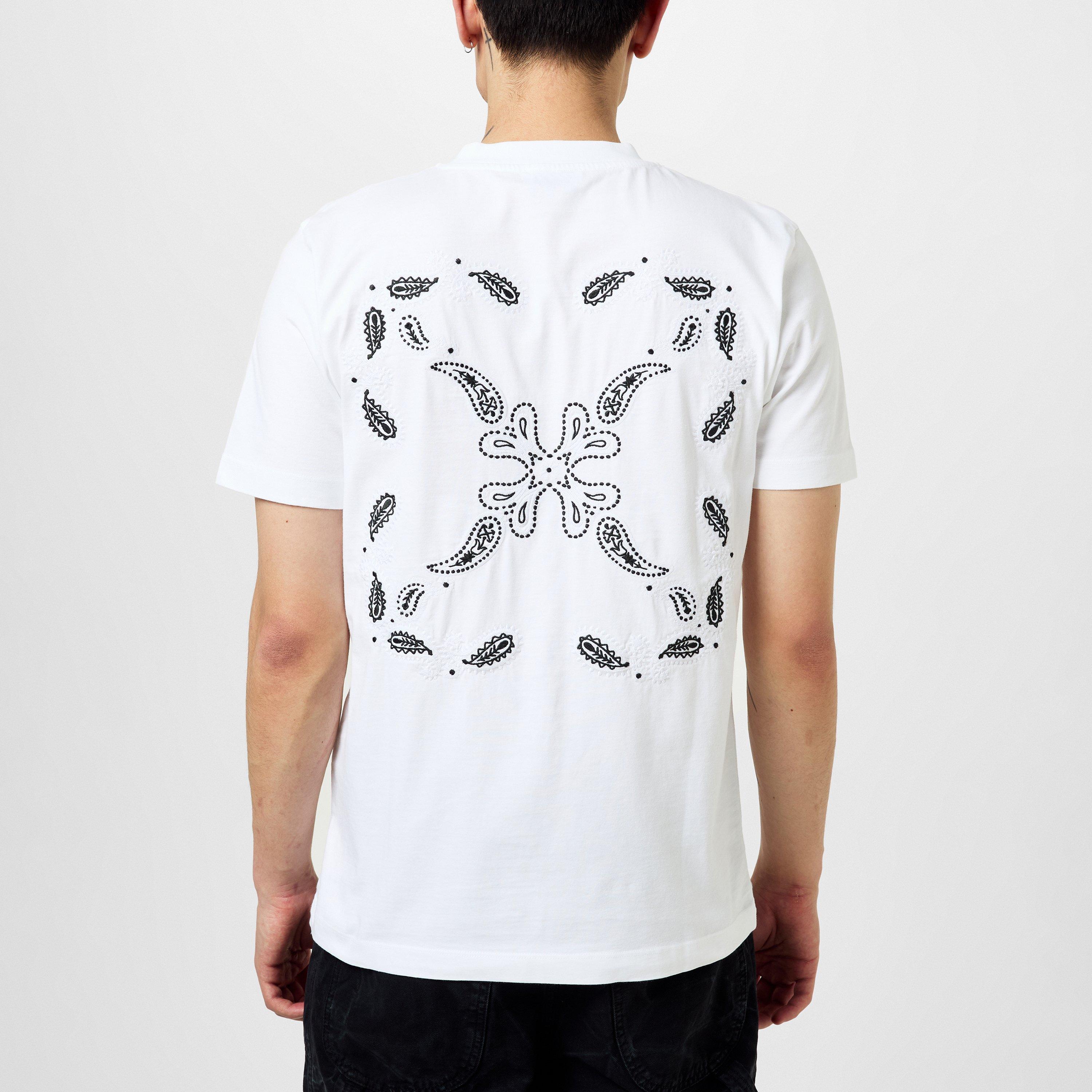 White Black - Off White - Men's Bandana Arrow T-Shirt - 4