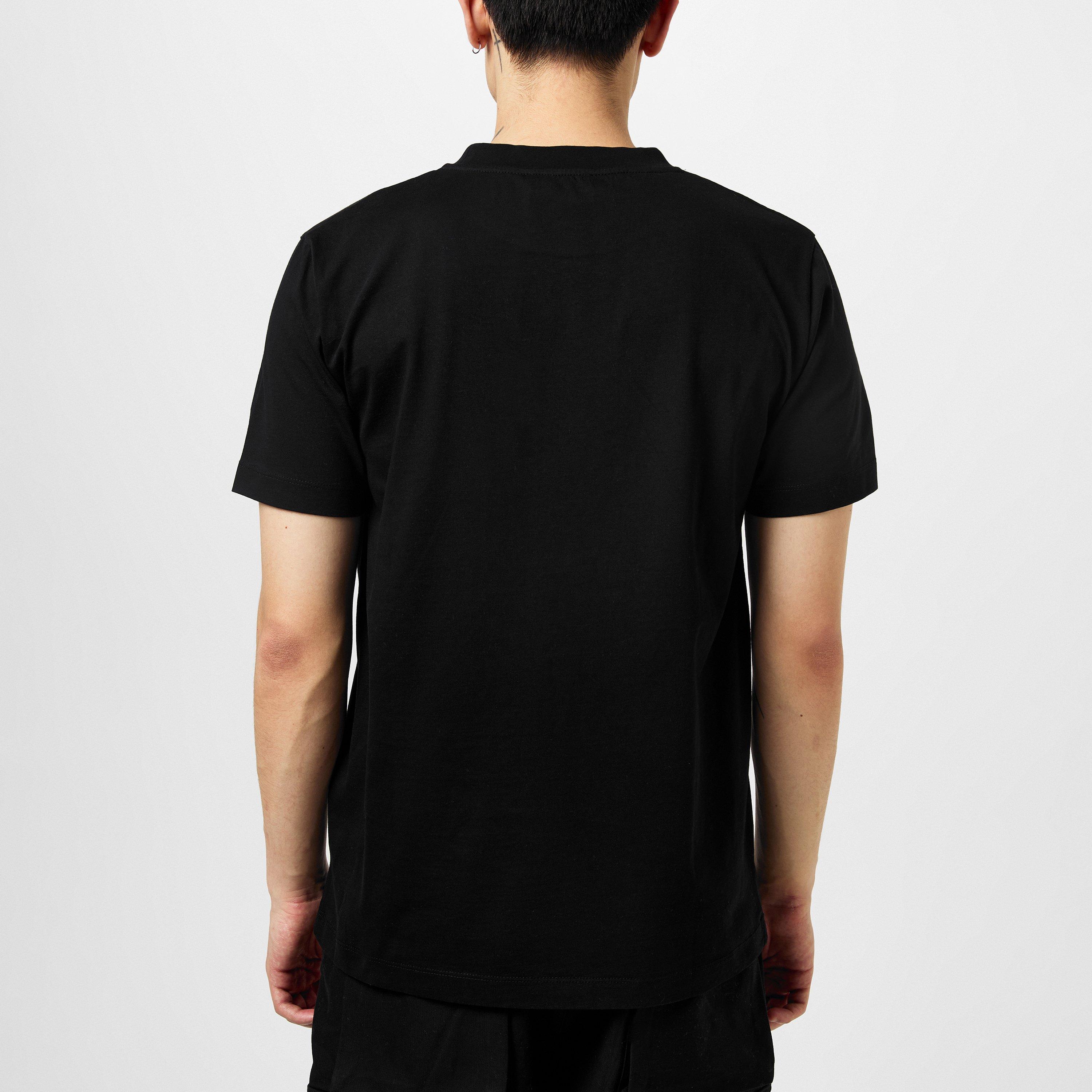 Black White - Off White - Men's Stamp Skate Tee, Signature Logo T-Shirt - 4