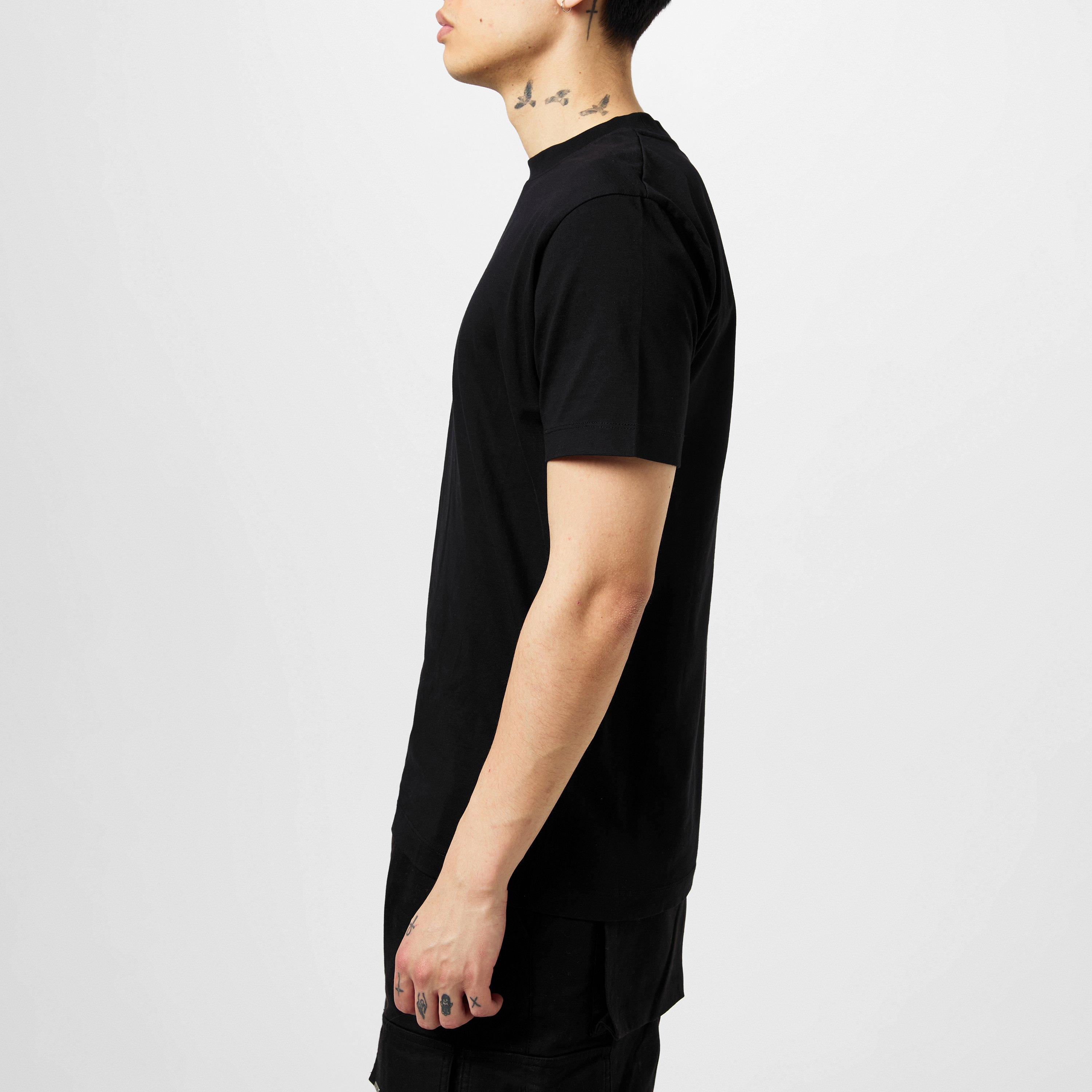 Black White - Off White - Men's Stamp Skate Tee, Signature Logo T-Shirt - 5