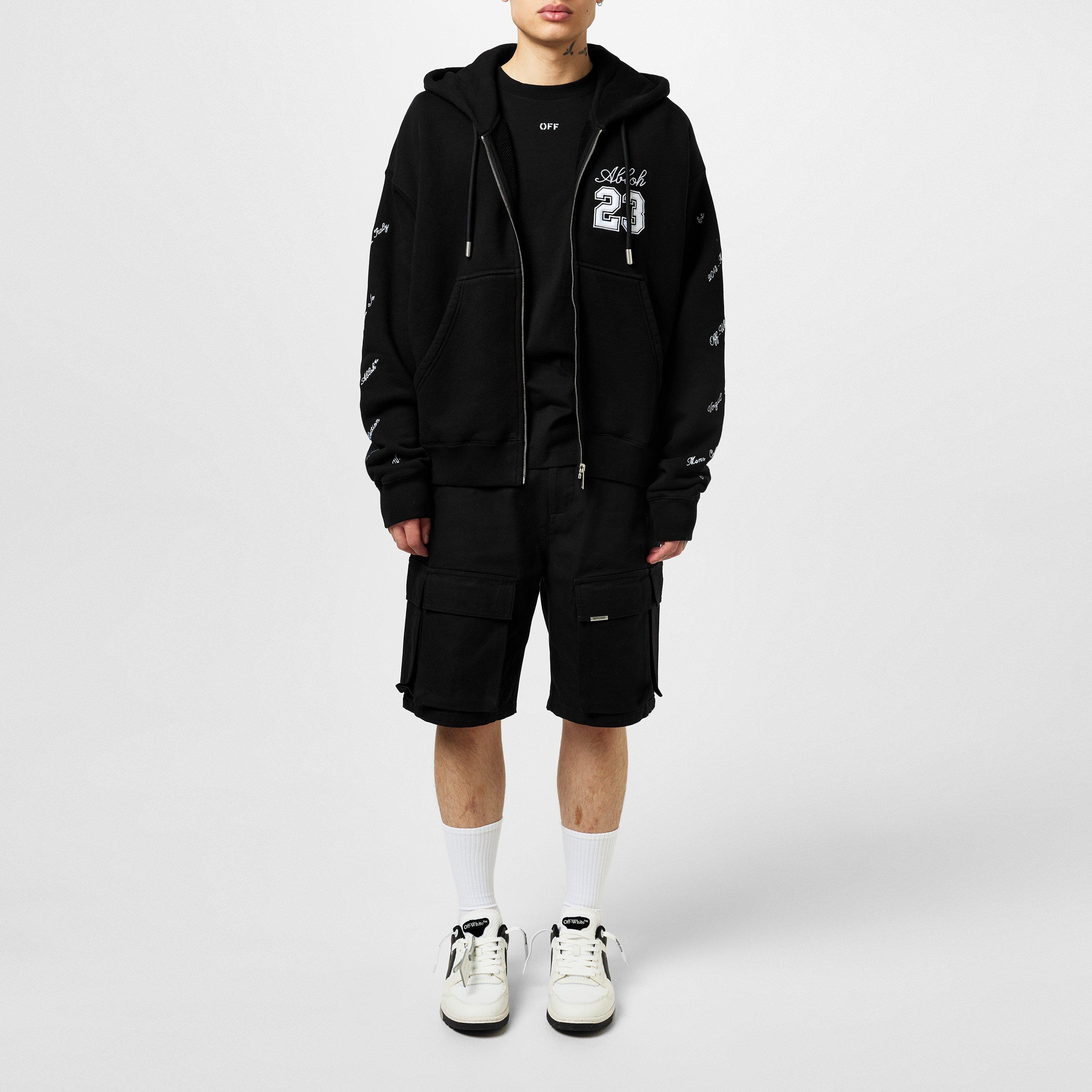 Black White - Off White - Men's Stamp Skate Tee, Signature Logo T-Shirt - 6