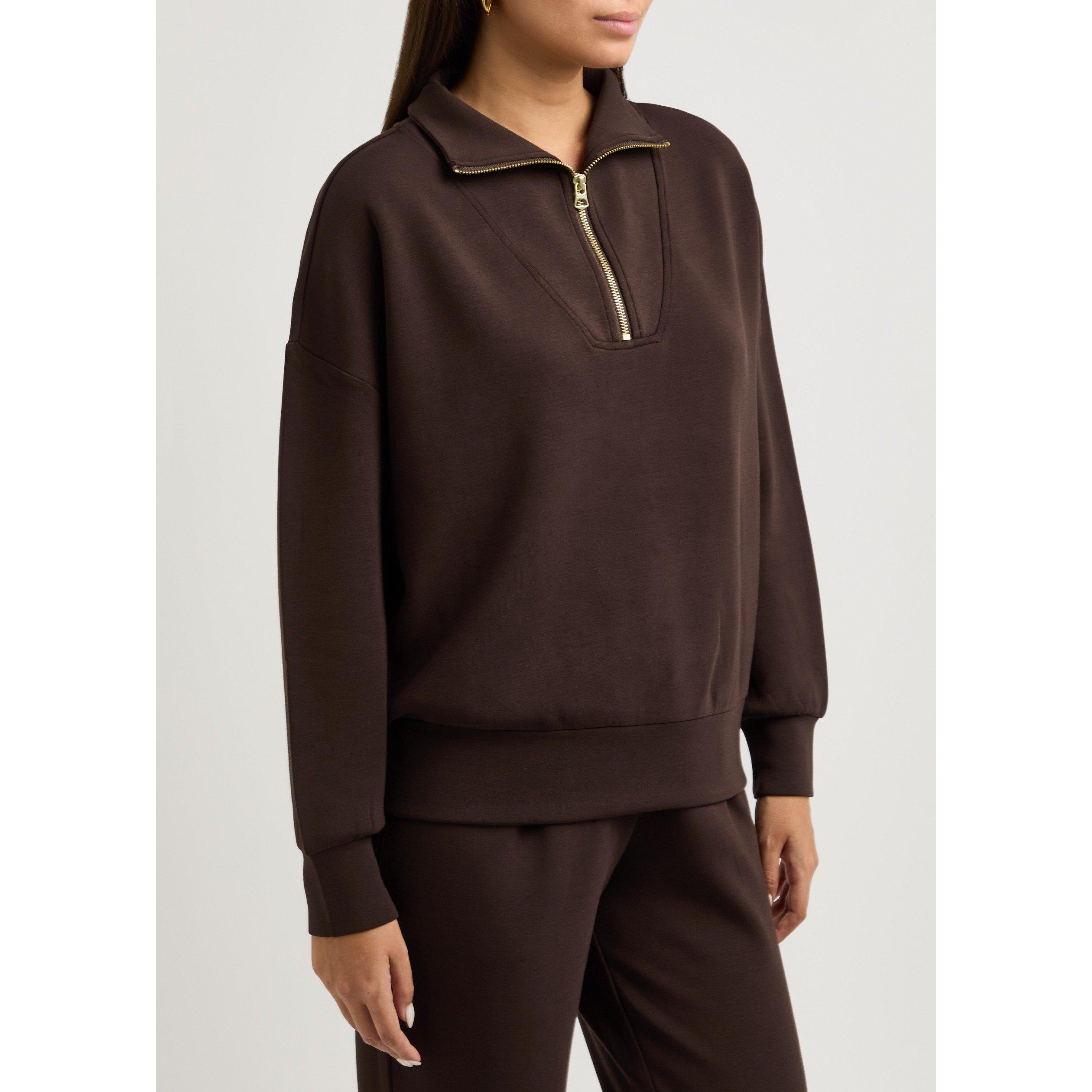 BROWN - Varley - SW HAWLEY HALF ZIP SWEAT - 2