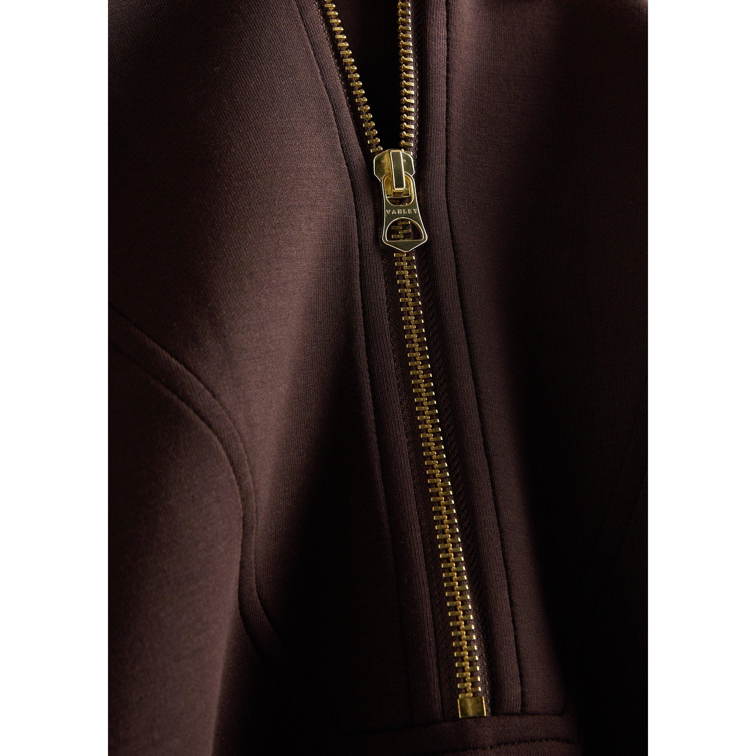 BROWN - Varley - SW HAWLEY HALF ZIP SWEAT - 4