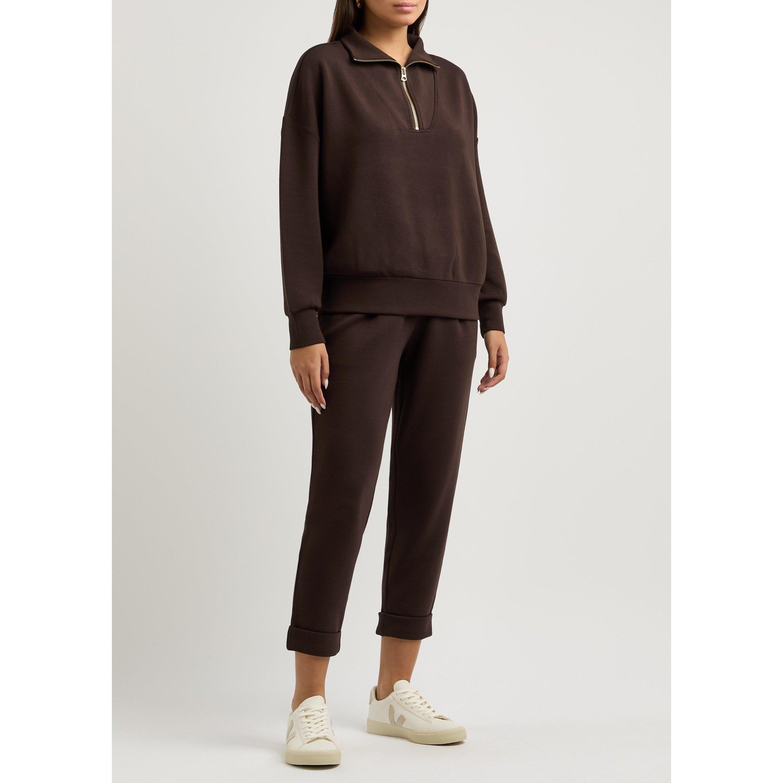 BROWN - Varley - SW HAWLEY HALF ZIP SWEAT - 5