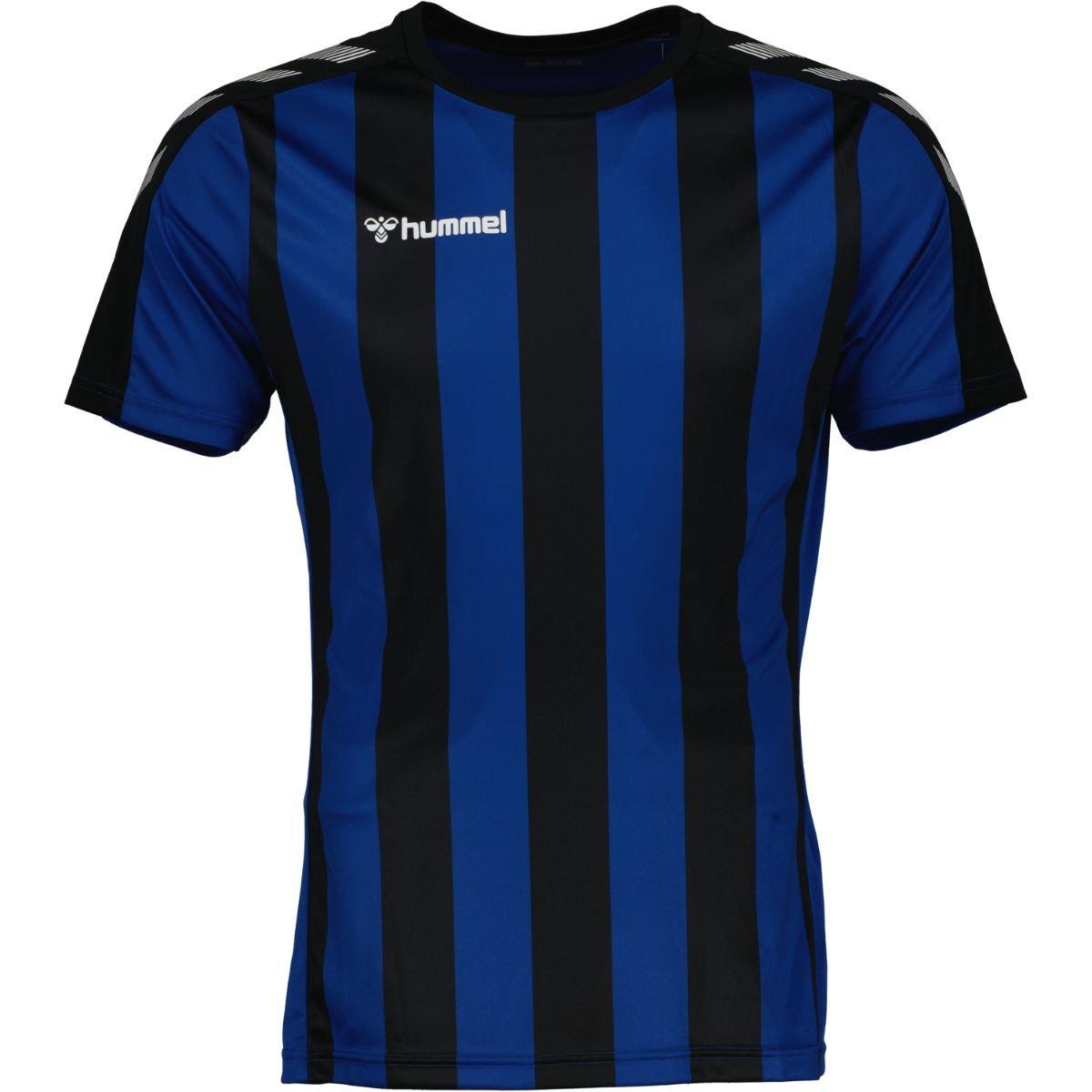 Zwart/Blauw - Hummel - Unisex Kids' Stripe Jersey Drill Top - 1