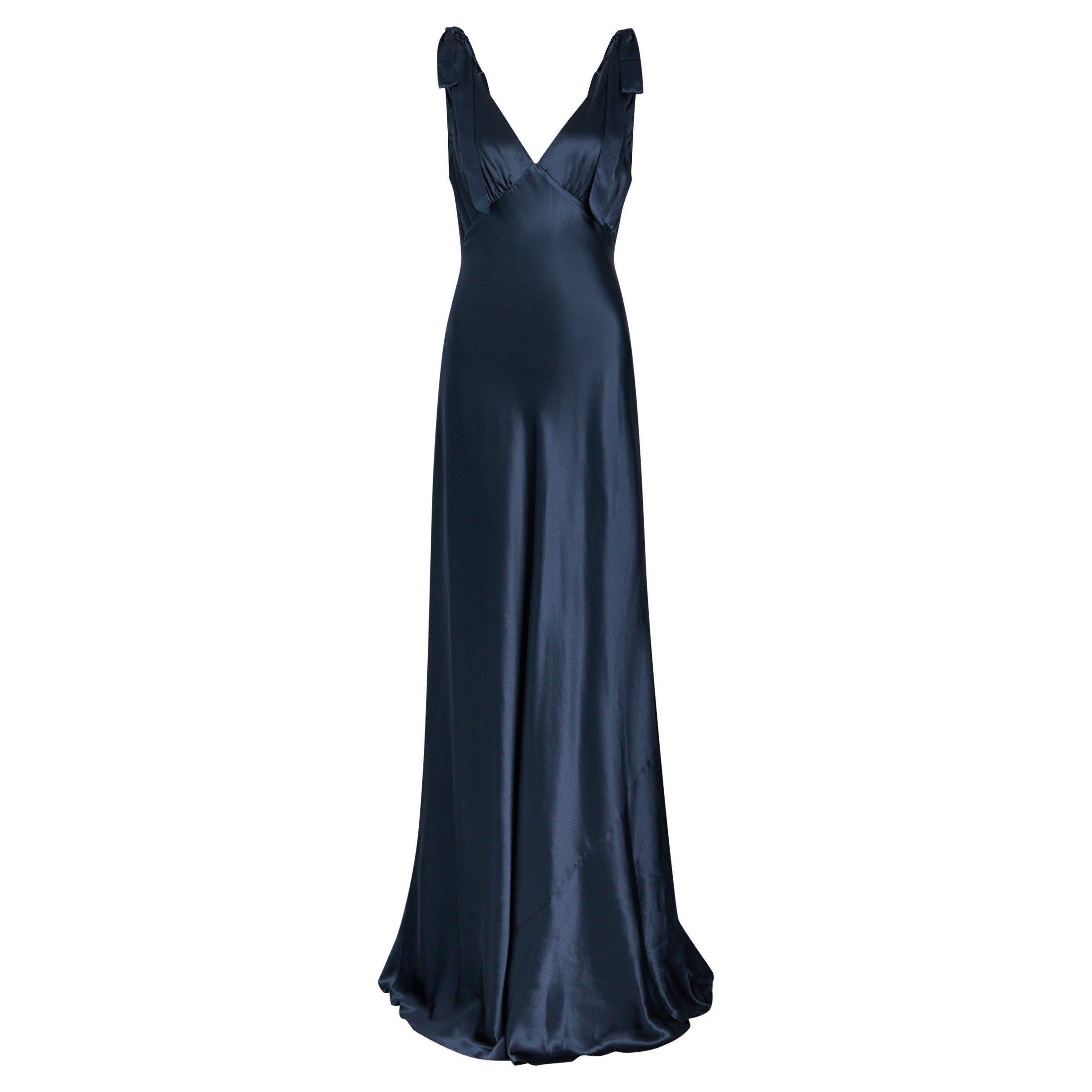 NAVY - Reformation - LD Pernille Silk Dress
